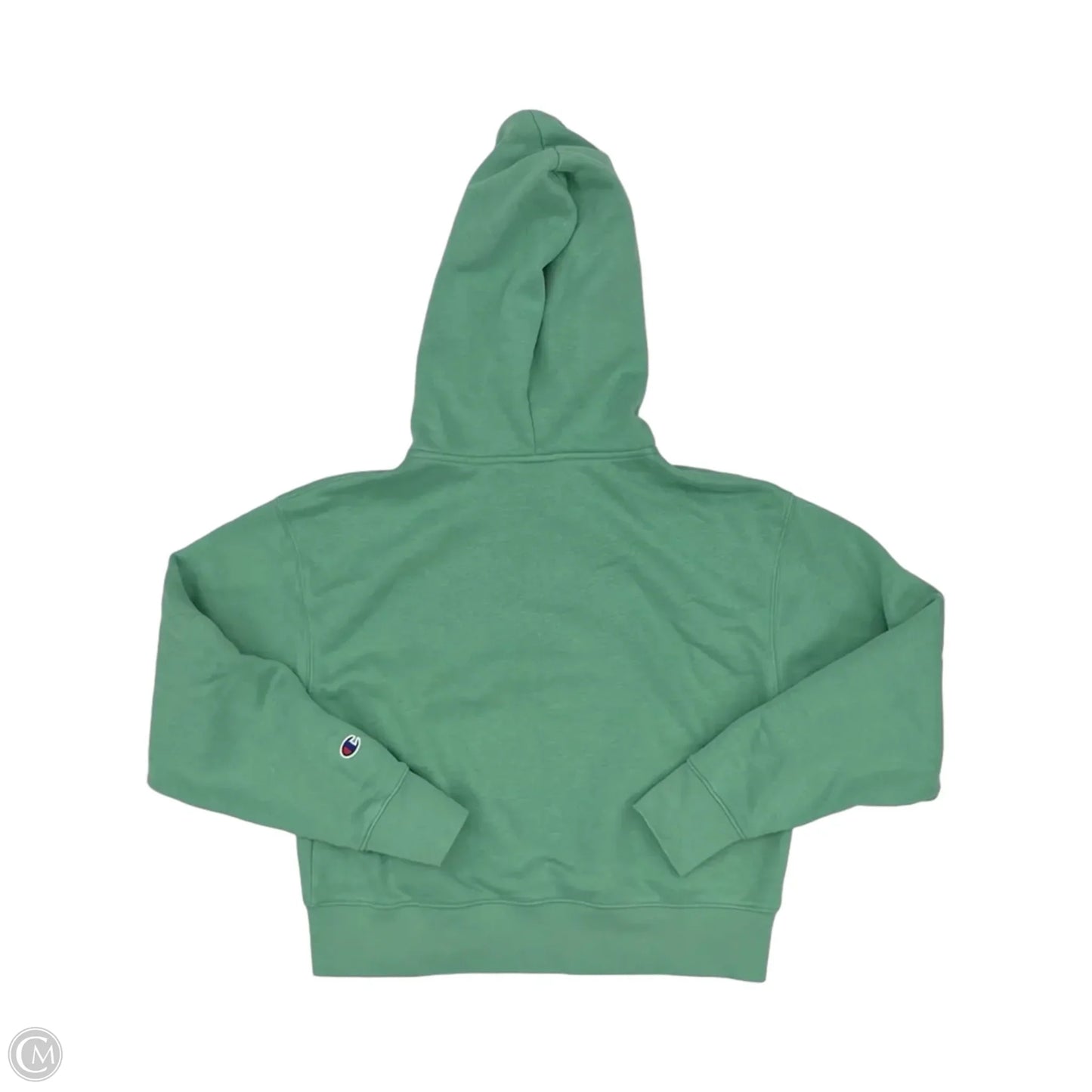 Sweatshirt Hoodie By Champion In Green, Size: M