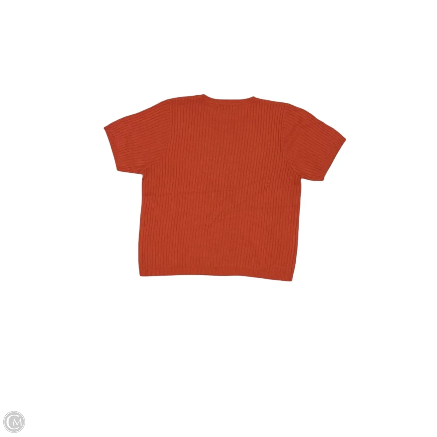 Sweater Short Sleeve By Alfred Dunner In Orange, Size: M