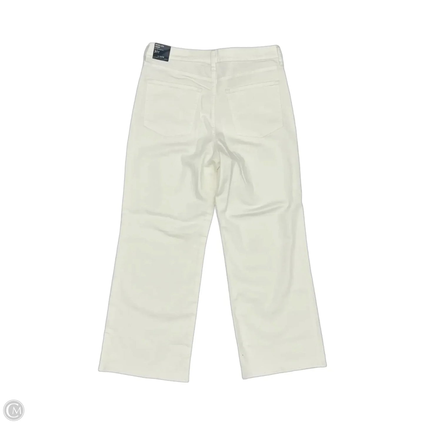 Jeans Wide Leg By J. Crew In White, Size: 12tall