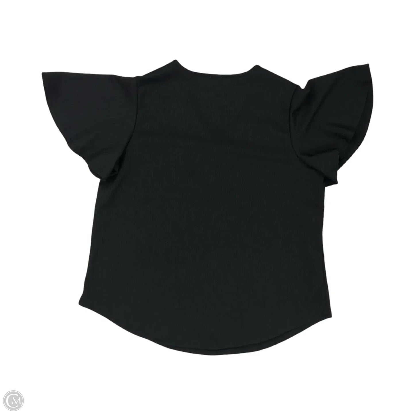 Blouse Short Sleeve By Anne Klein In Black, Size: 1x