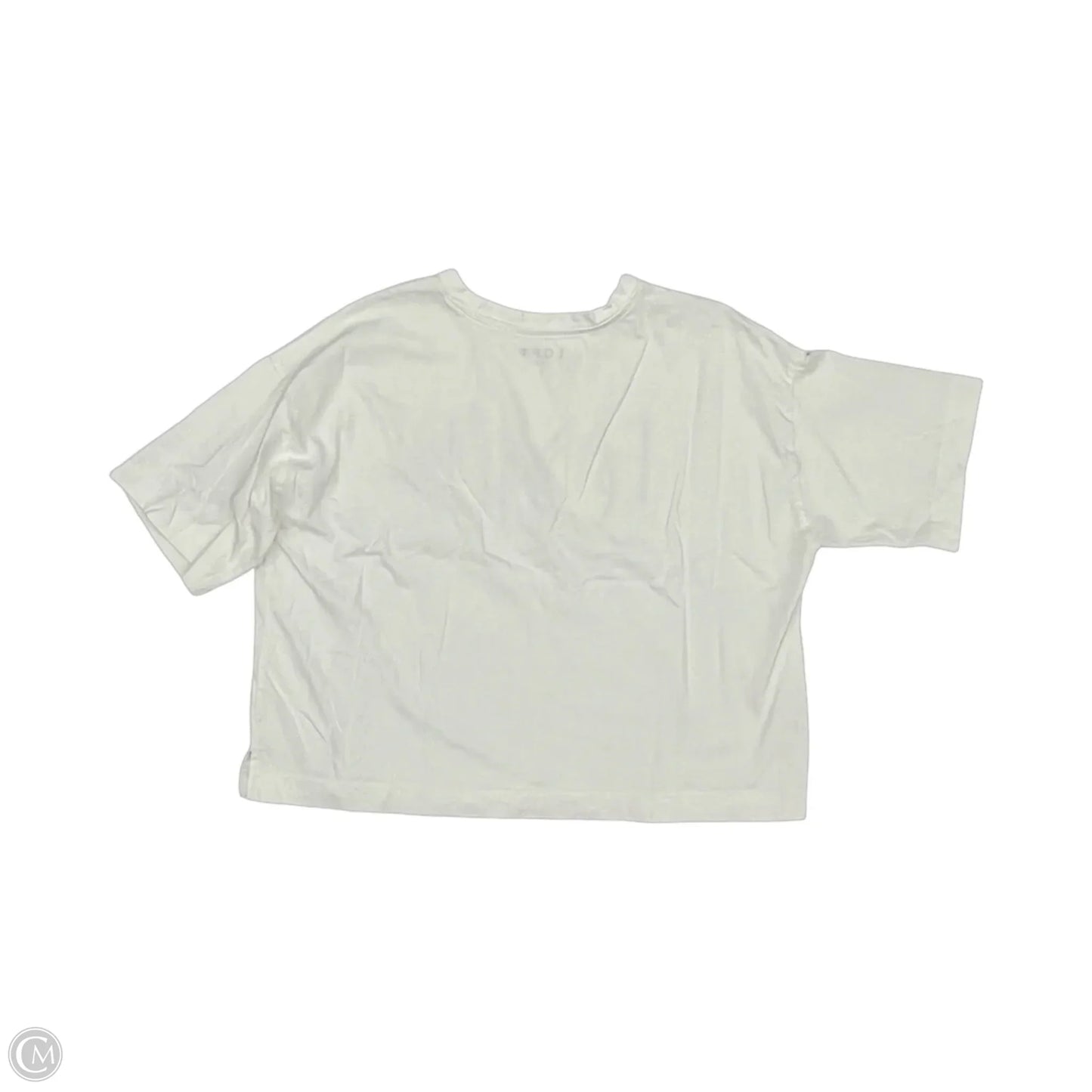 Top Short Sleeve By Loft In White, Size: L