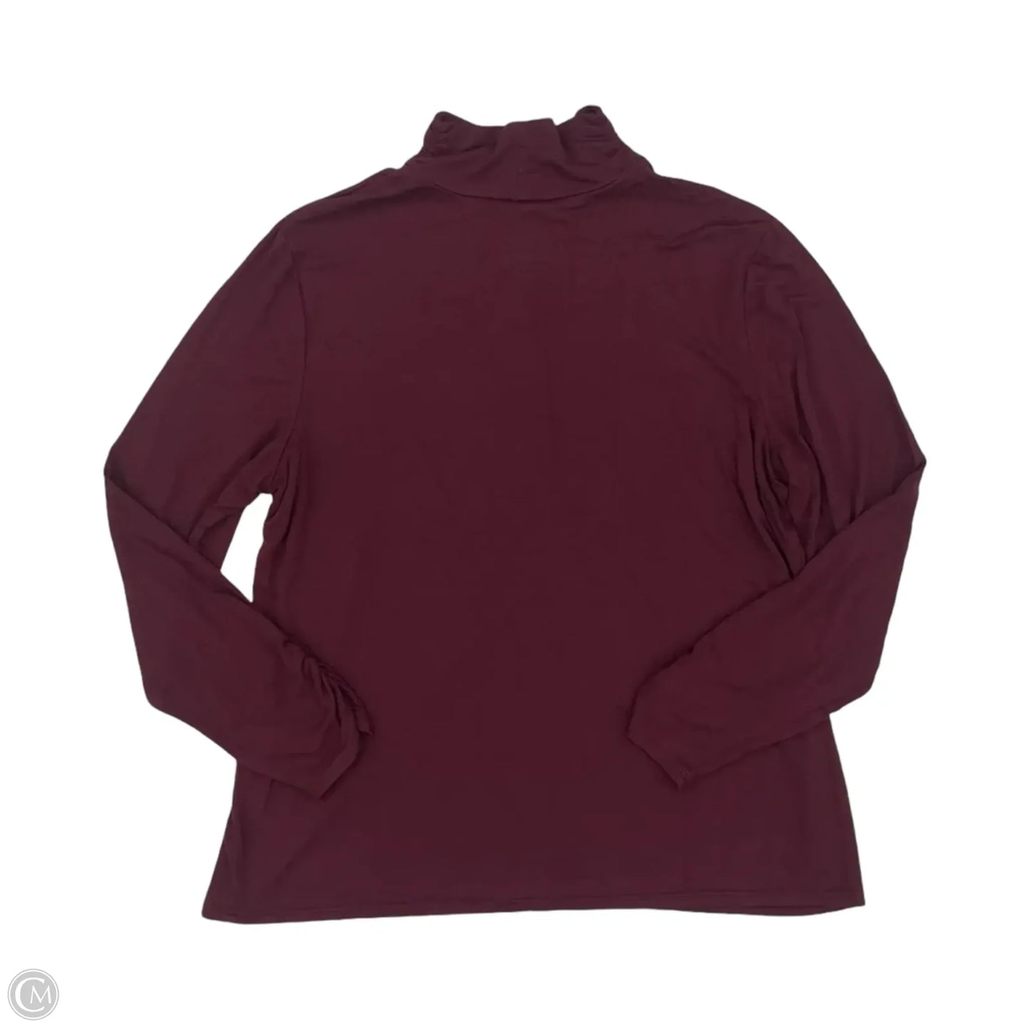 Top Long Sleeve By Chicos In Maroon, Size: Lp