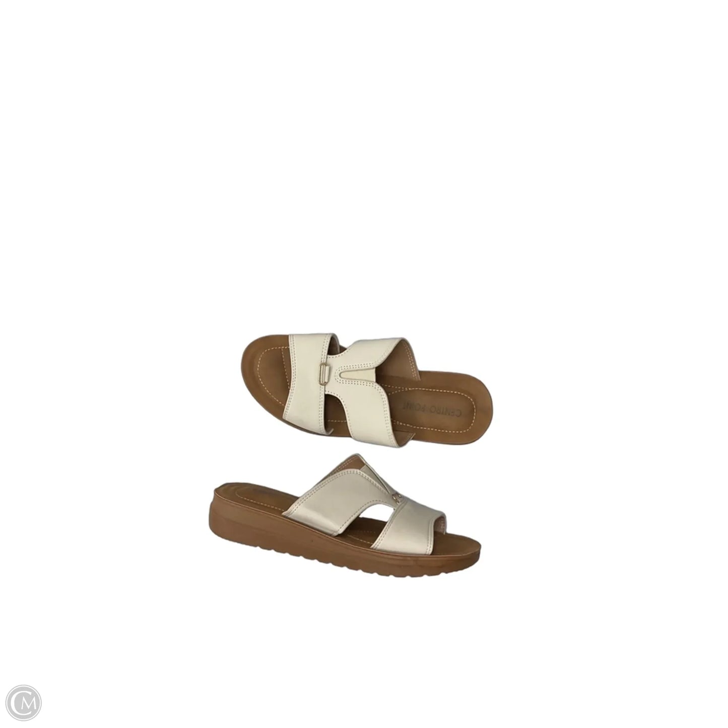 Sandals Flats By Clothes Mentor In Cream, Size: 7