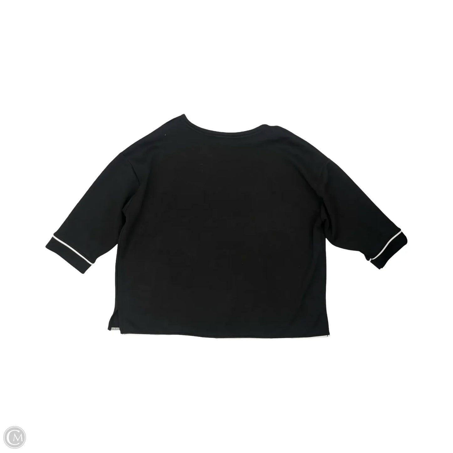 Top 3/4 Sleeve By Jones And Co In Black & White, Size: 1x
