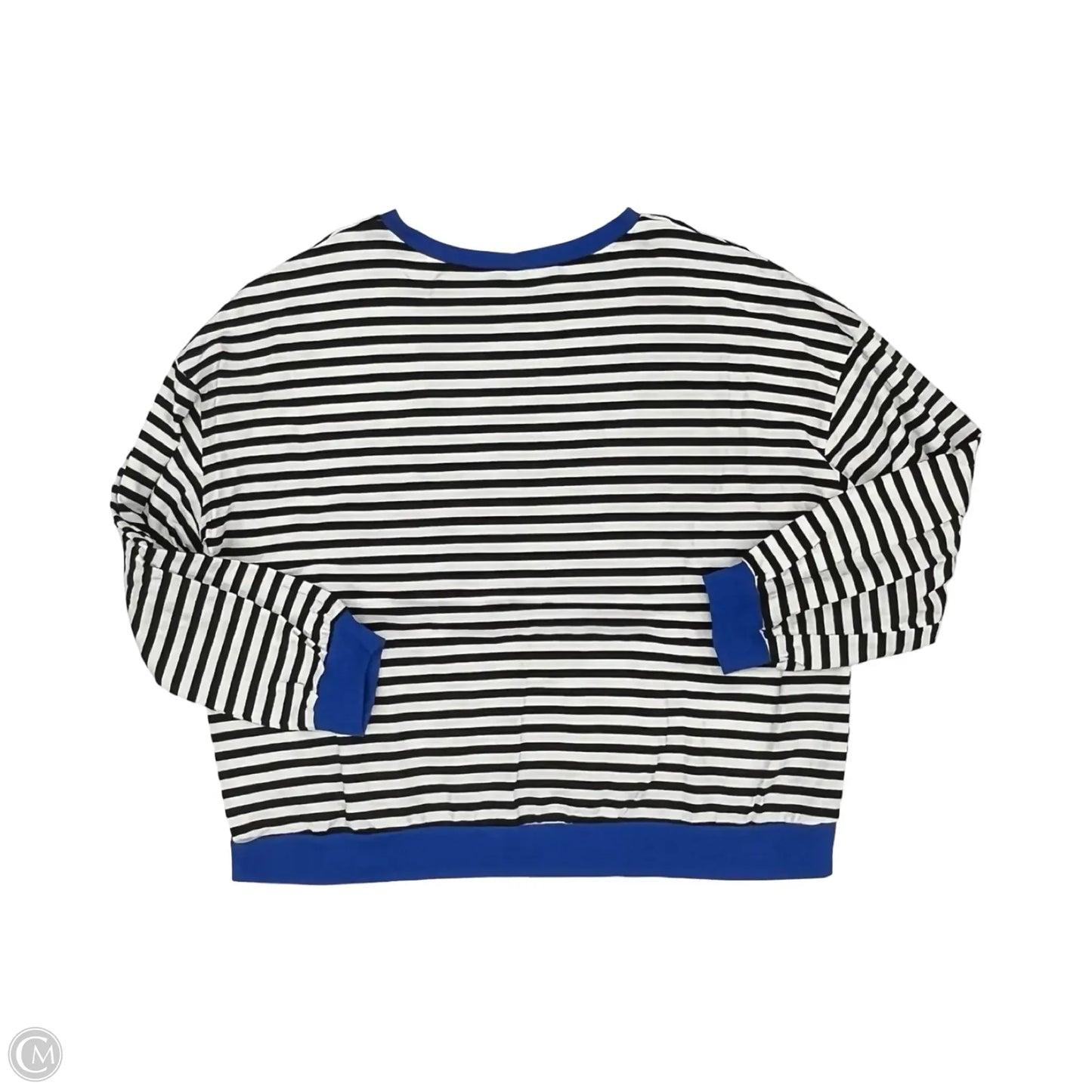 Top Long Sleeve By Clothes Mentor In Black & White, Size: Xl
