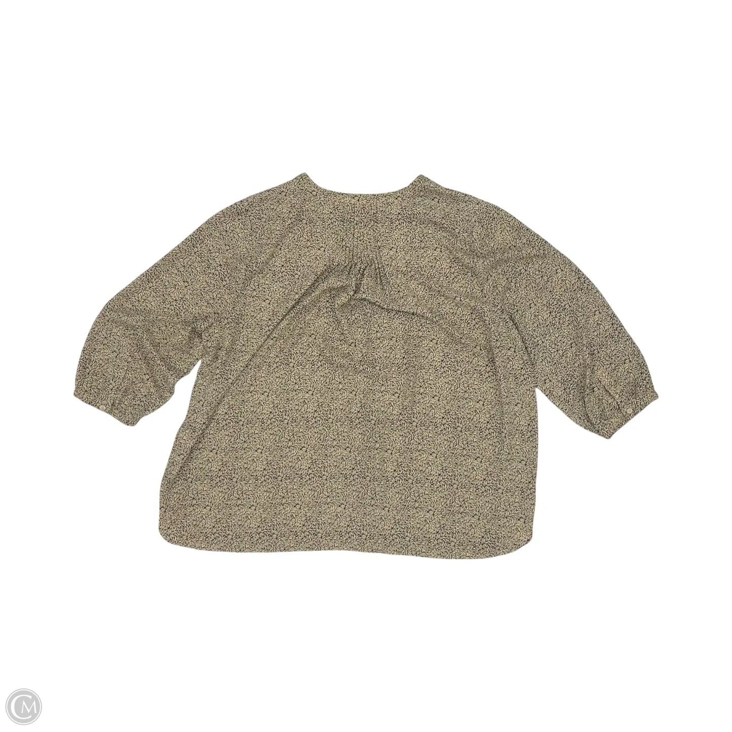 Blouse Long Sleeve By Not Your Daughters Jeans In Black & Tan, Size: Xlp