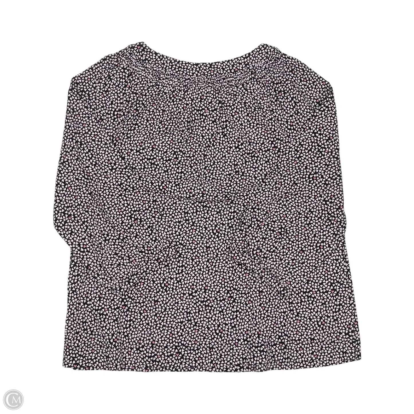 Blouse 3/4 Sleeve By J. Jill In Black & Pink, Size: L