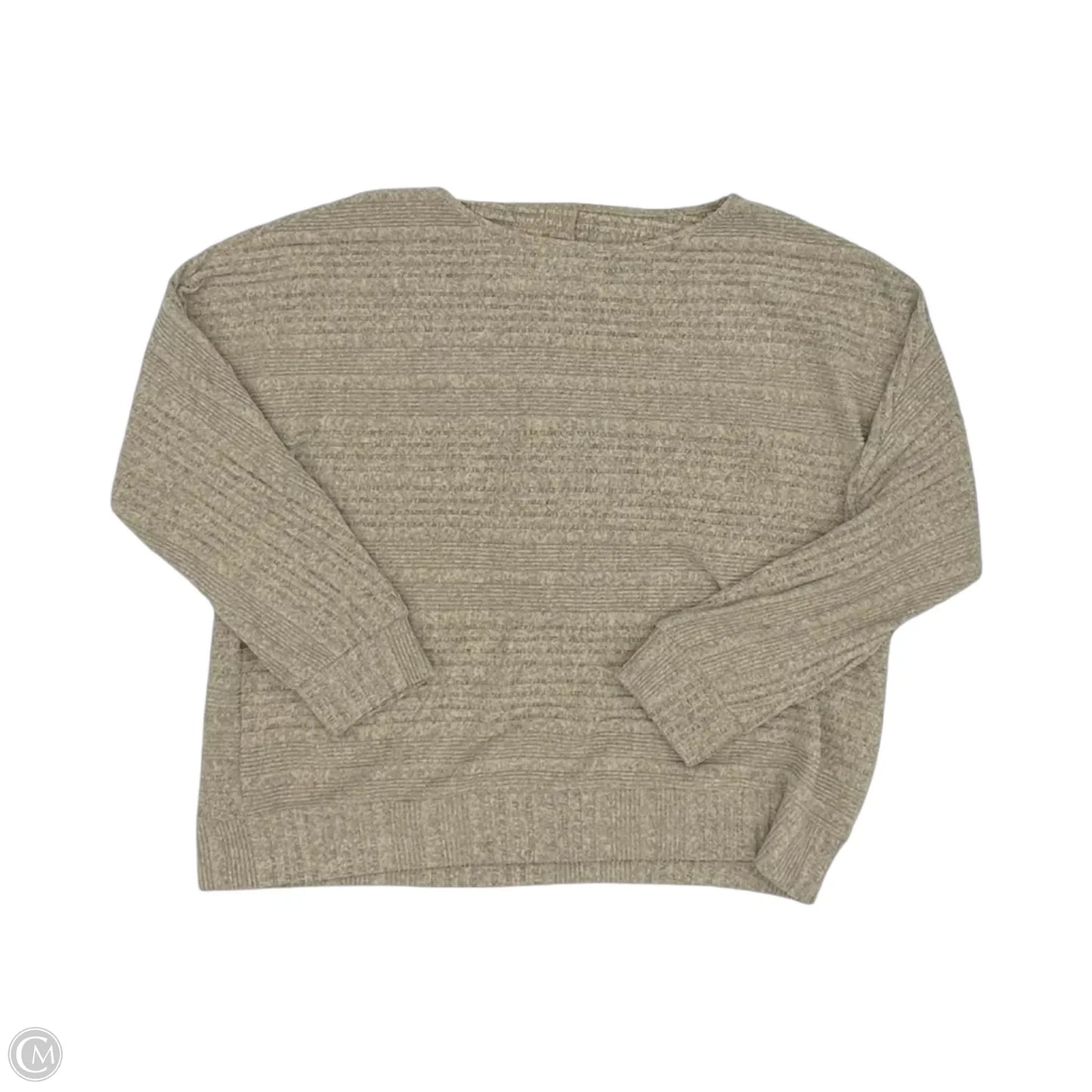 Top Long Sleeve By Clothes Mentor In Tan, Size: 2x