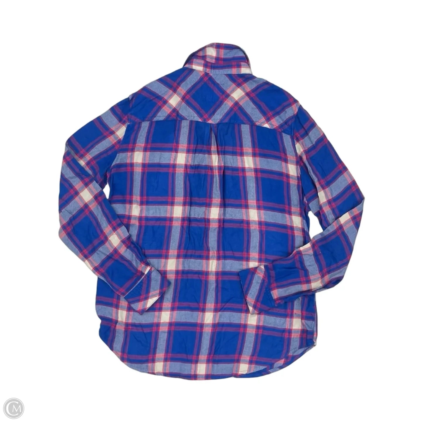 Blouse Long Sleeve By Rails In Blue & Pink, Size: S