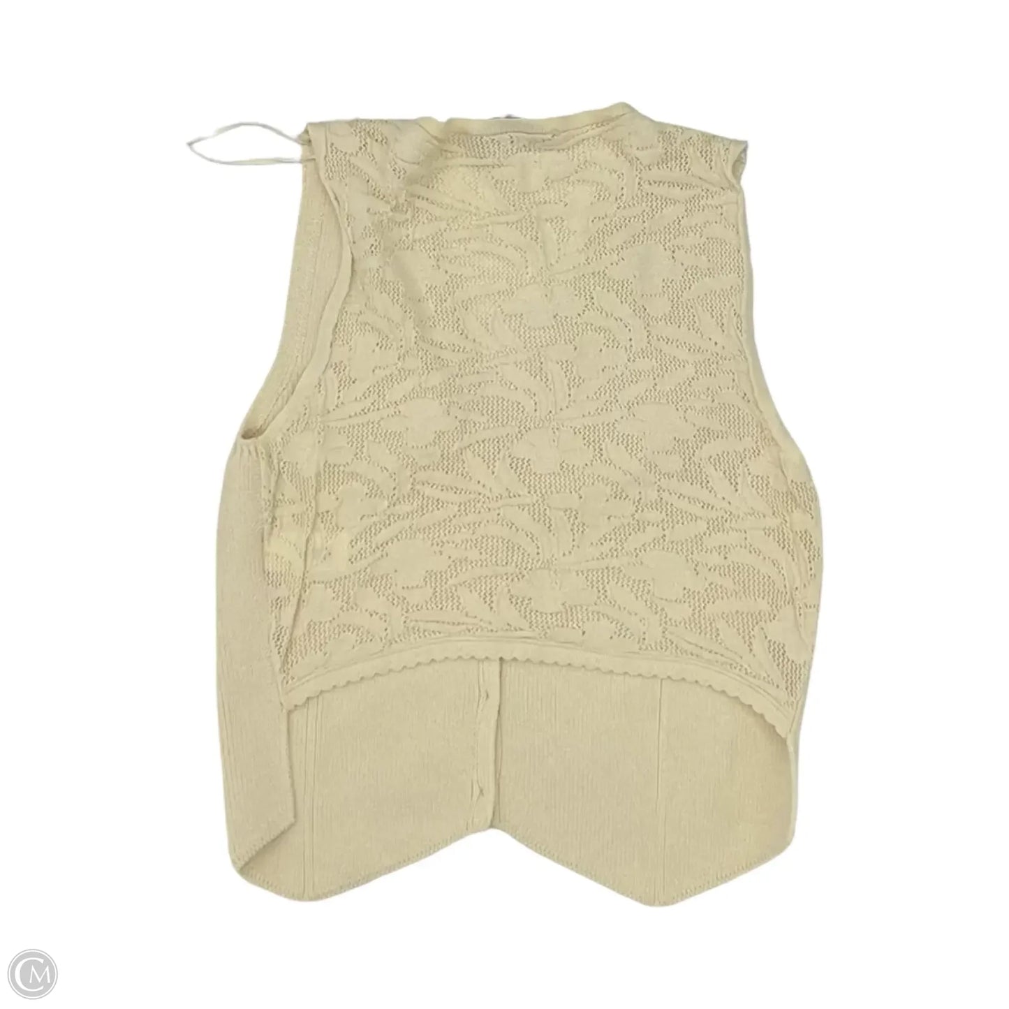 Vest Sweater By Zara In Cream, Size: S