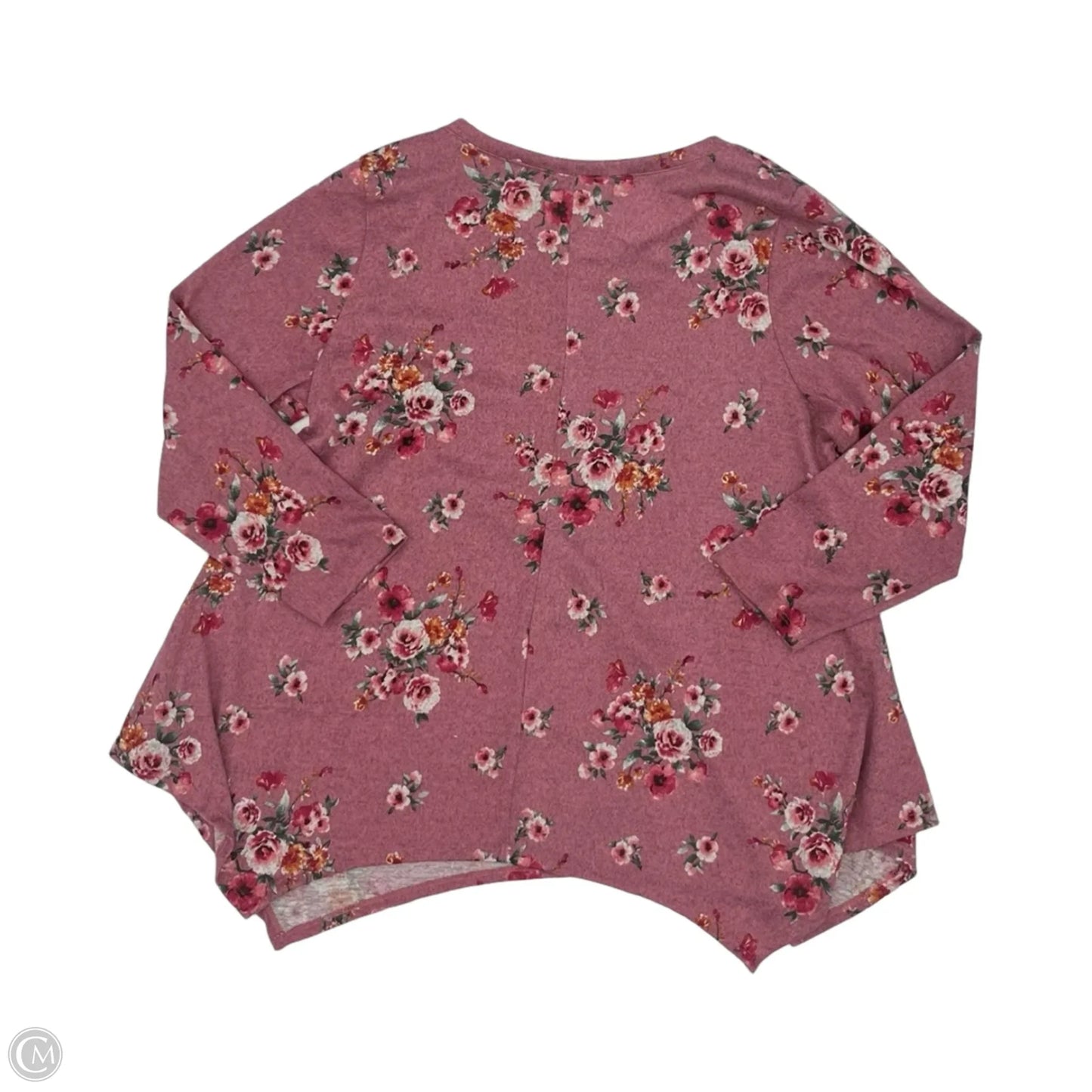 Top Long Sleeve By Green Envelope In Pink, Size: 2x