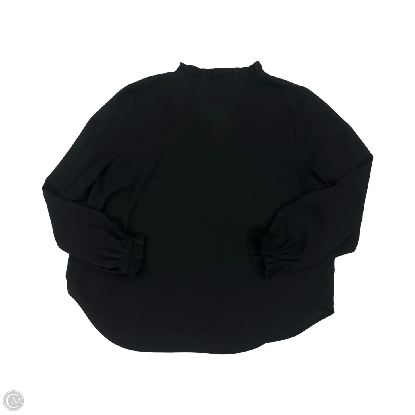 Blouse Long Sleeve By Nordstrom In Black, Size: 2x