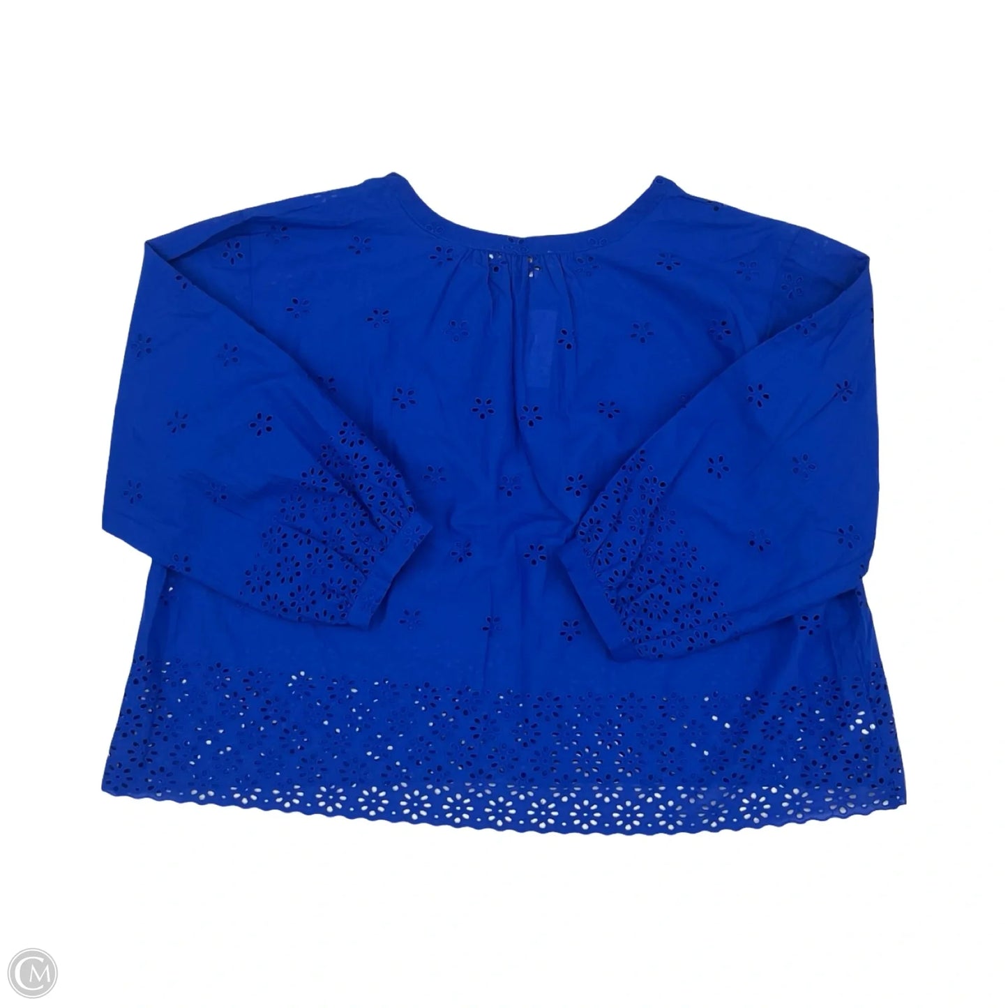 Blouse Long Sleeve By Loft In Blue, Size: Xl