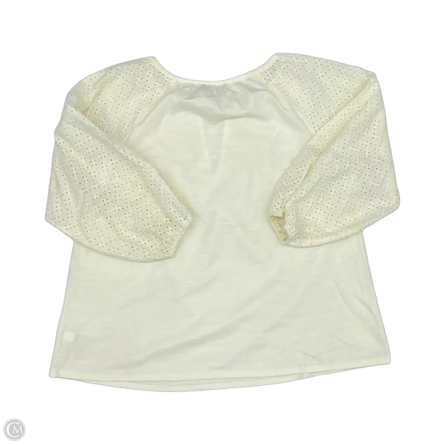 Blouse Long Sleeve By Lane Bryant In Cream, Size: Xl