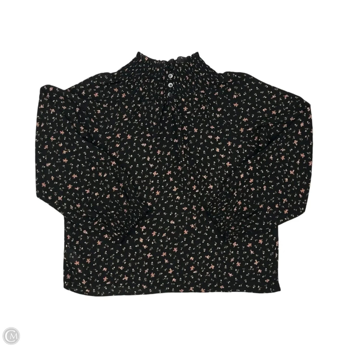 Blouse Long Sleeve By Madewell In Black, Size: M