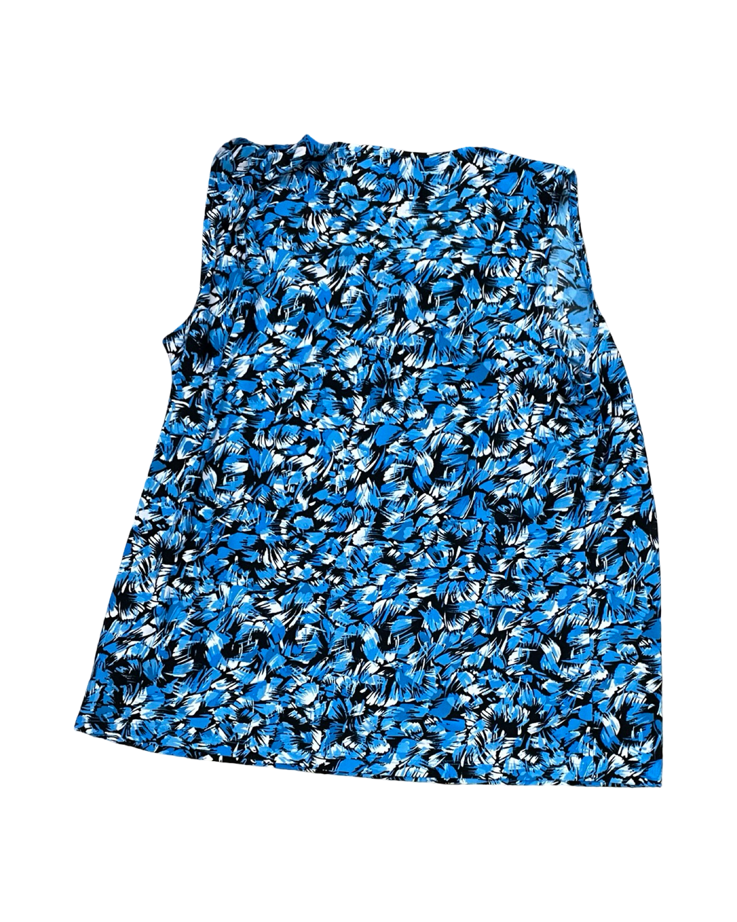 Top Sleeveless By Evan-Picone In Blue, Size:L