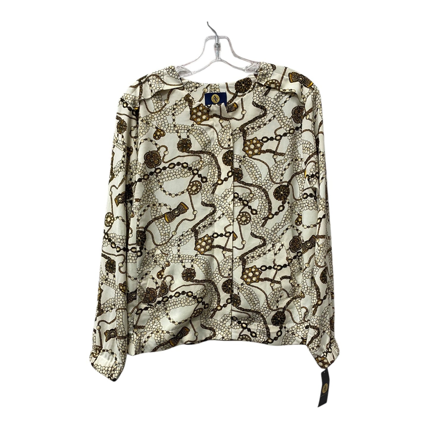 Jacket Other By Adrienne Vittadini In Brown & White, Size:M