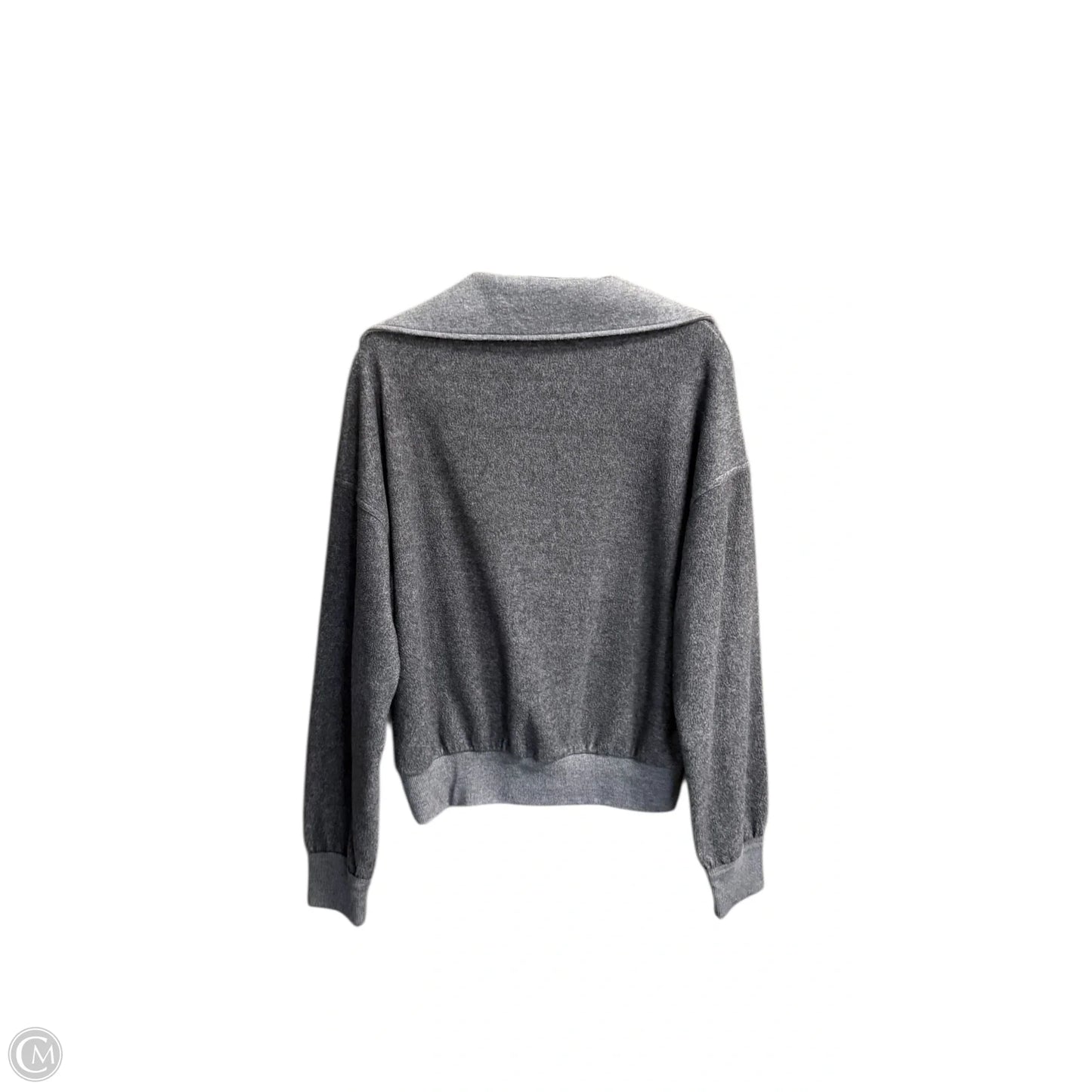 Sweatshirt Collar By Double Zero In Grey, Size: S