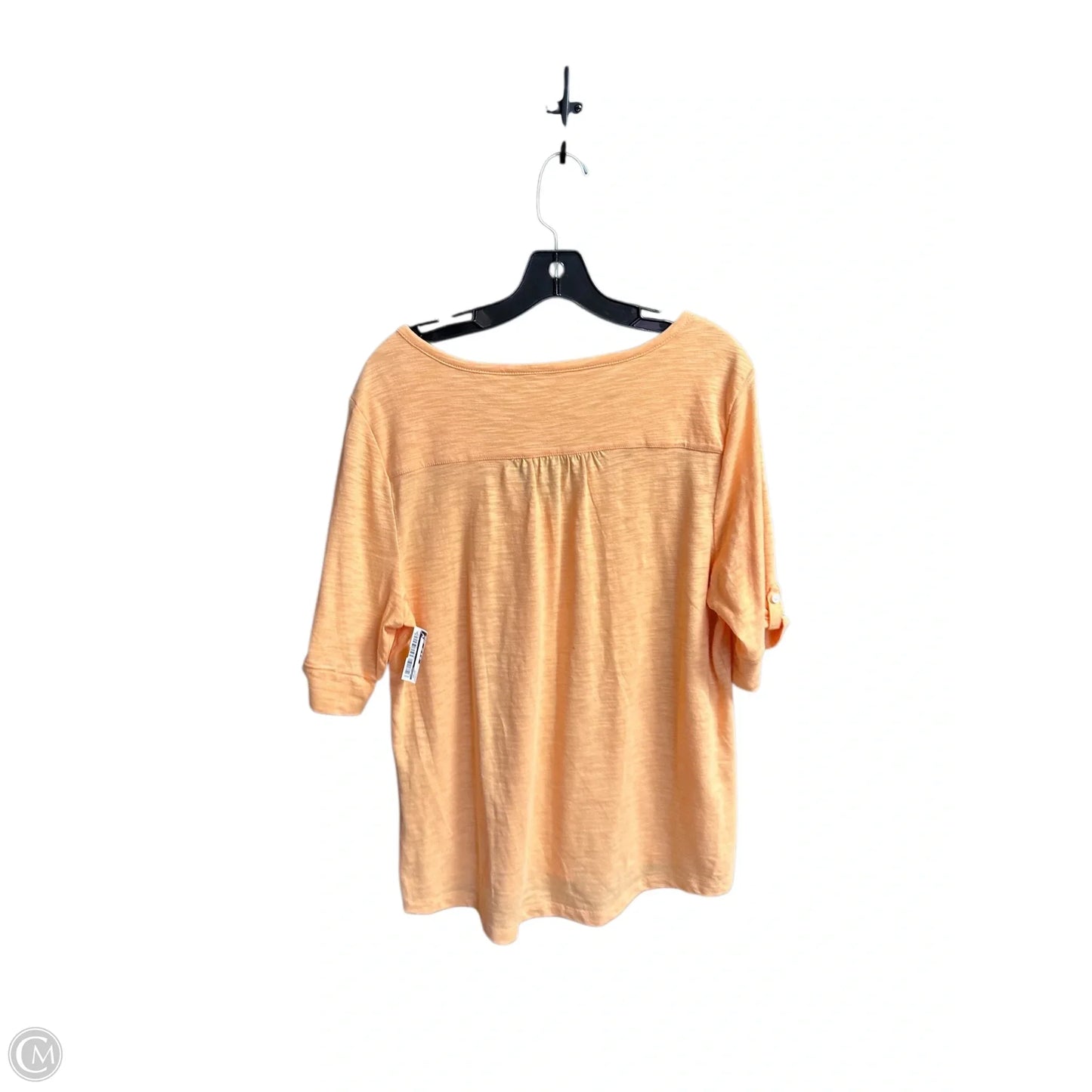 Top Short Sleeve By Chicos In Orange, Size: L