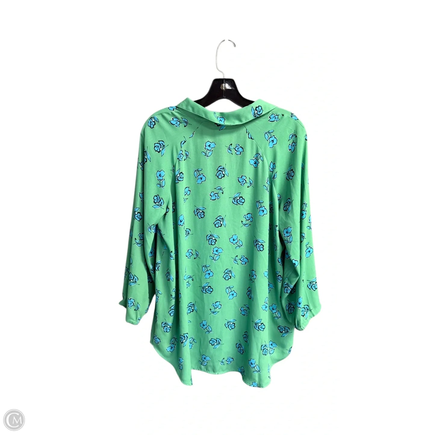 Blouse 3/4 Sleeve By Cabi In Green, Size: S