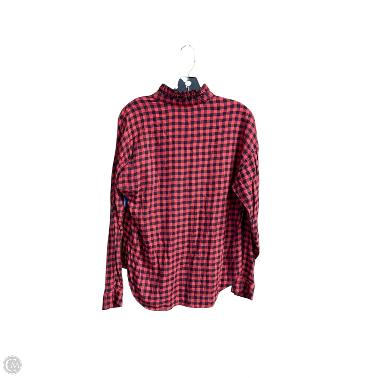 Top Long Sleeve By Beachlunchlounge In Checkered Pattern, Size: S