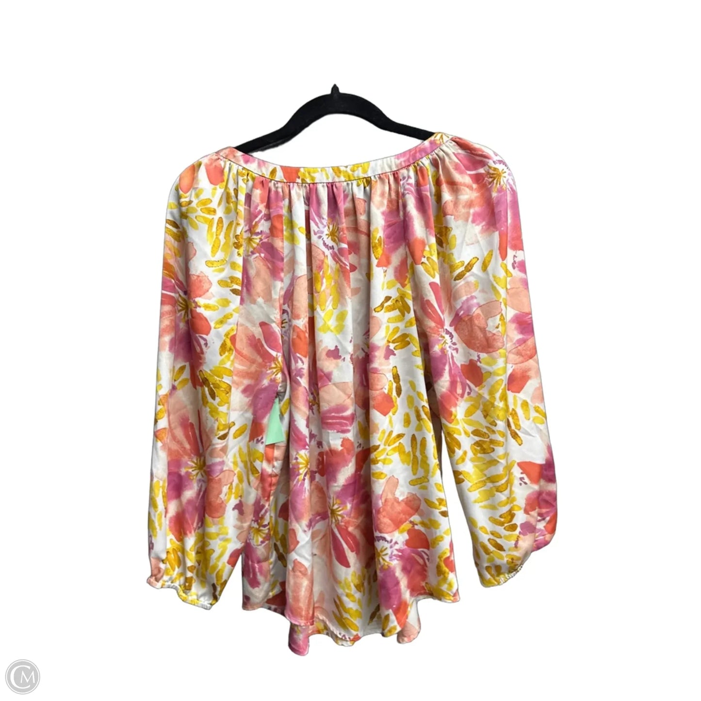 Top Long Sleeve By Chaus In Floral Print, Size: M