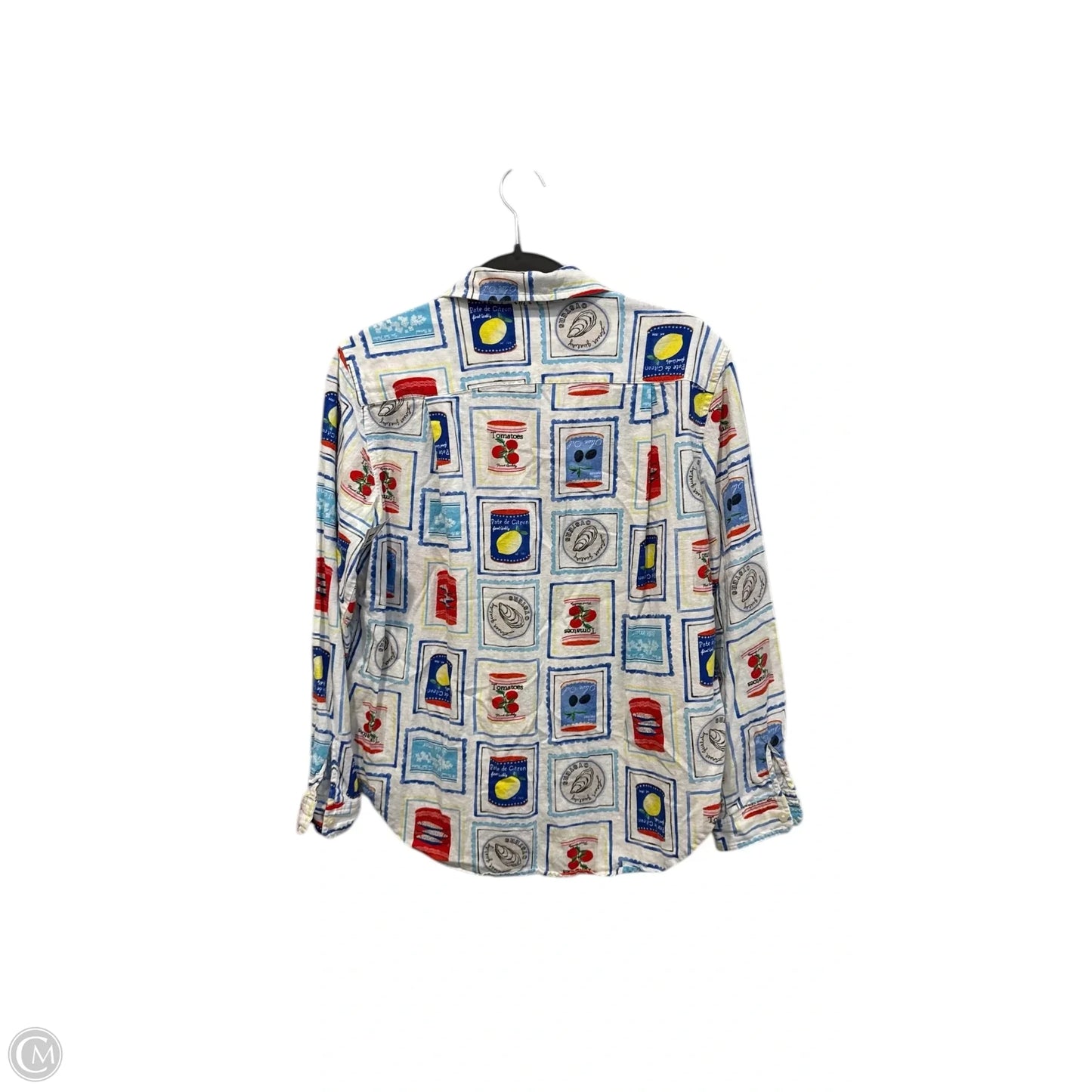 Blouse Long Sleeve By Loft In White, Size: S