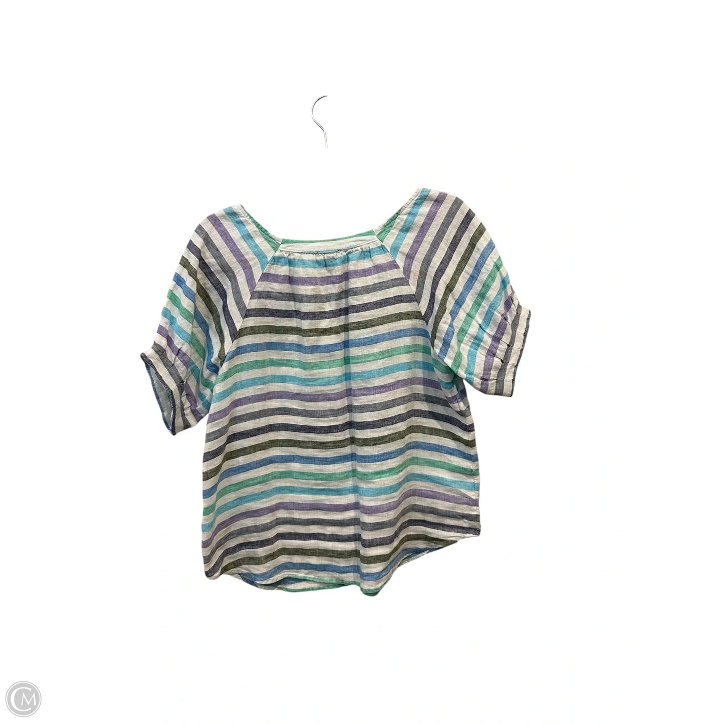 Top Short Sleeve By Talbots In Striped Pattern, Size: Sp