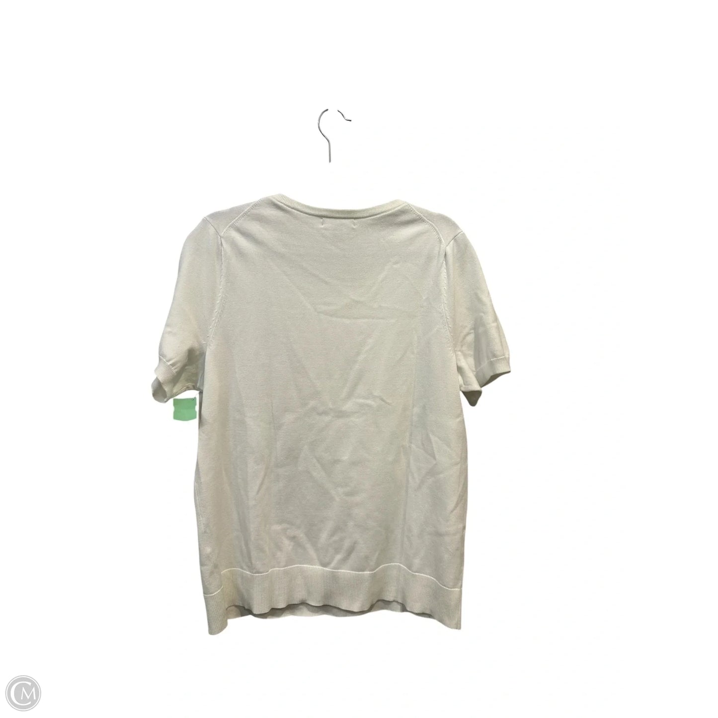 Top Short Sleeve By Lands End In White, Size: Xl