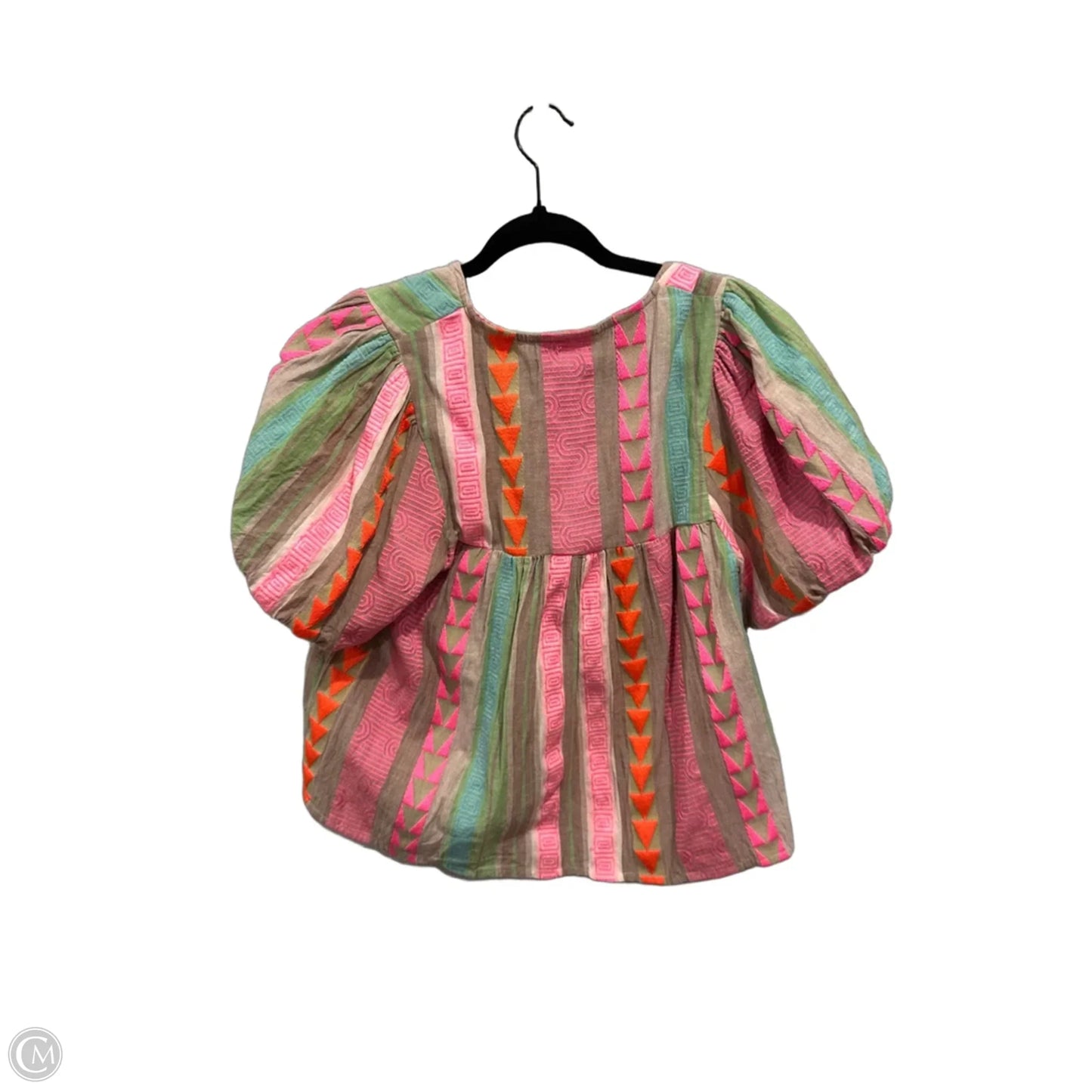 Top Short Sleeve By Thml In Geometric Pattern, Size: S