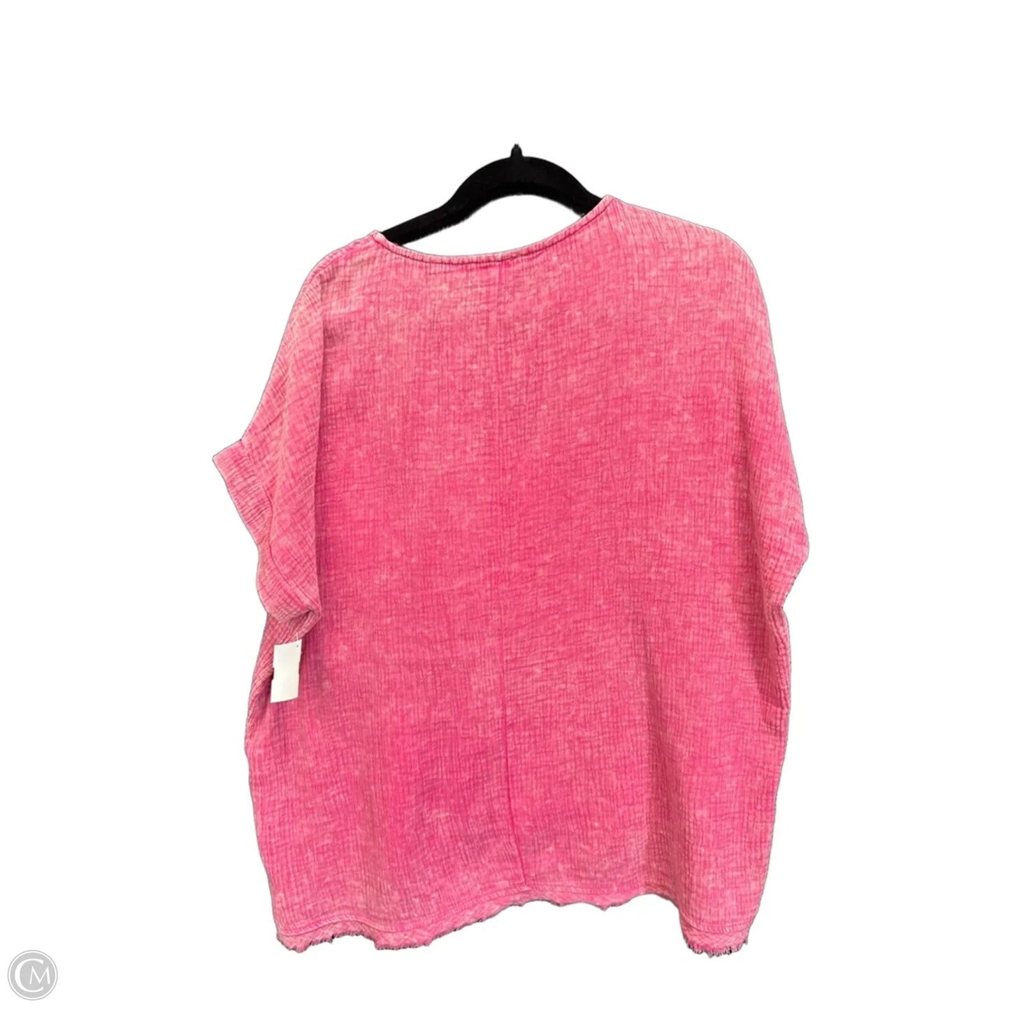 Top Short Sleeve Basic By Umgee In Pink, Size: S