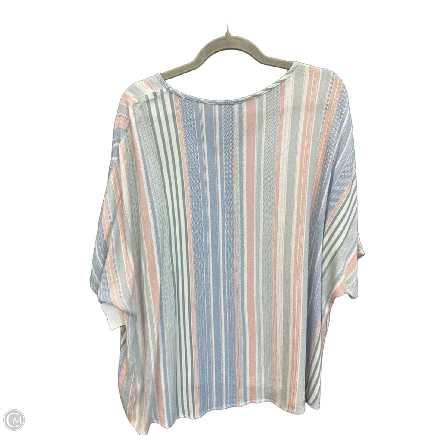 Top Short Sleeve By Jodifl In Striped Pattern, Size: S