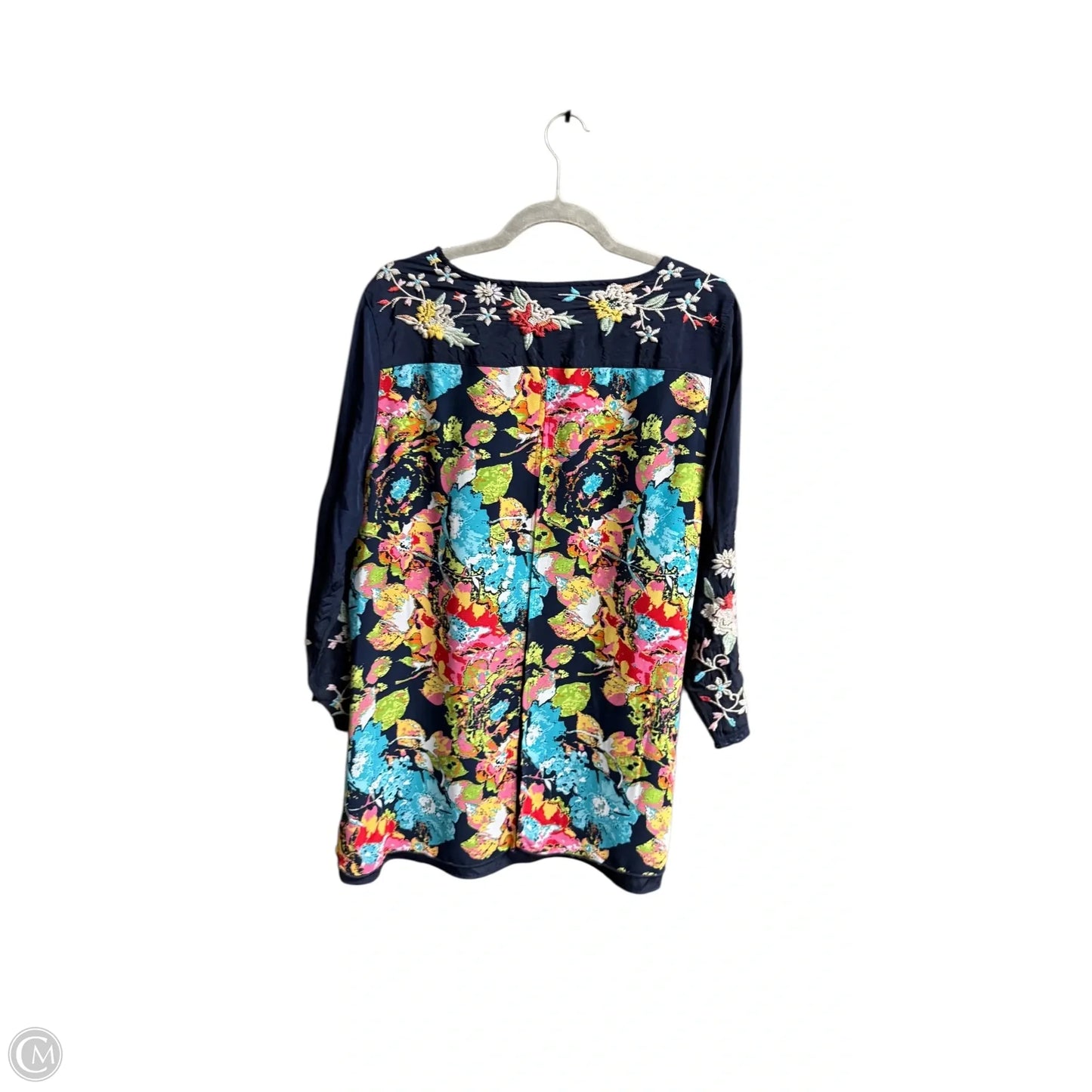 Top Long Sleeve By John Mark In Floral Print, Size: S
