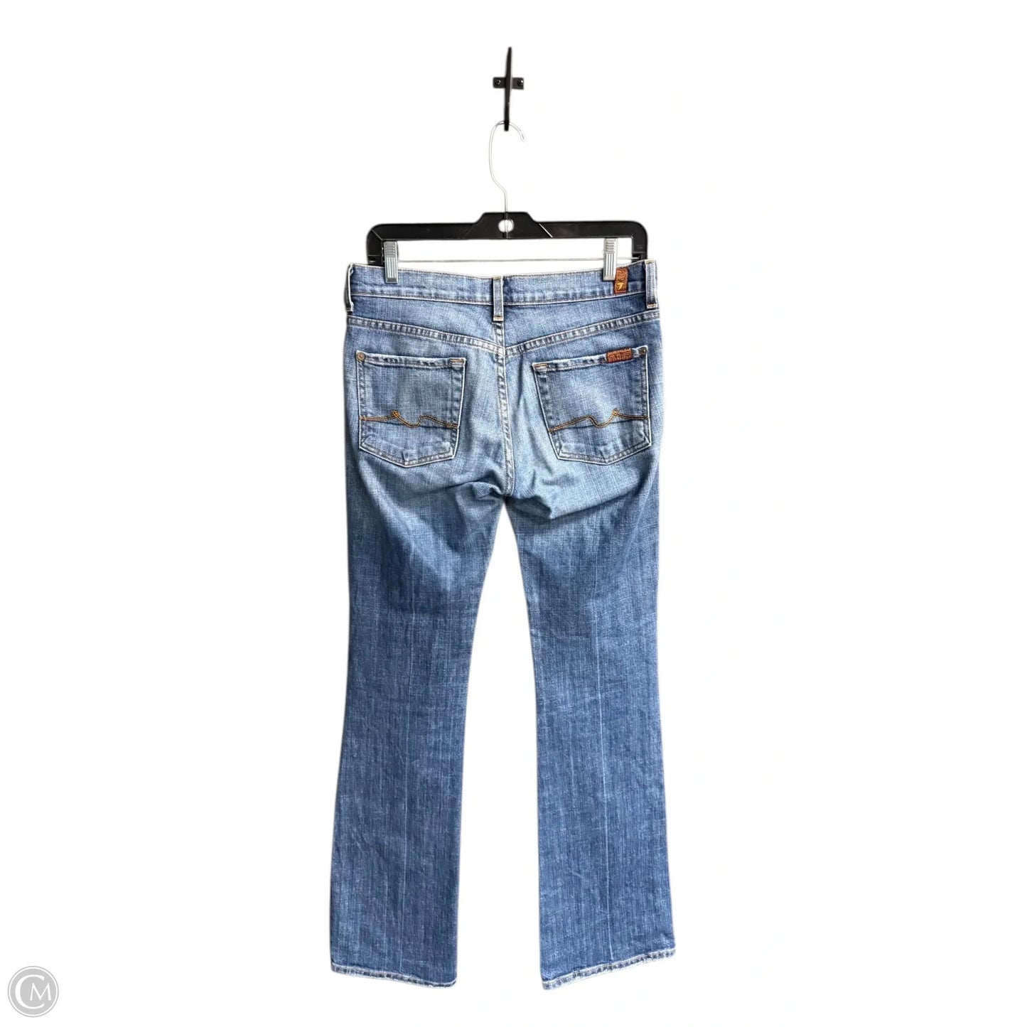 Jeans Boot Cut By 7 For All Mankind In Blue Denim, Size: 4