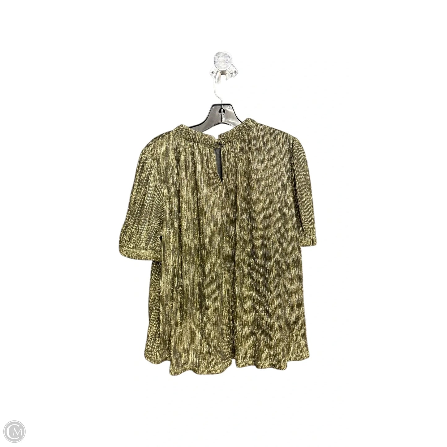 Blouse Short Sleeve By Thml In Gold, Size: S