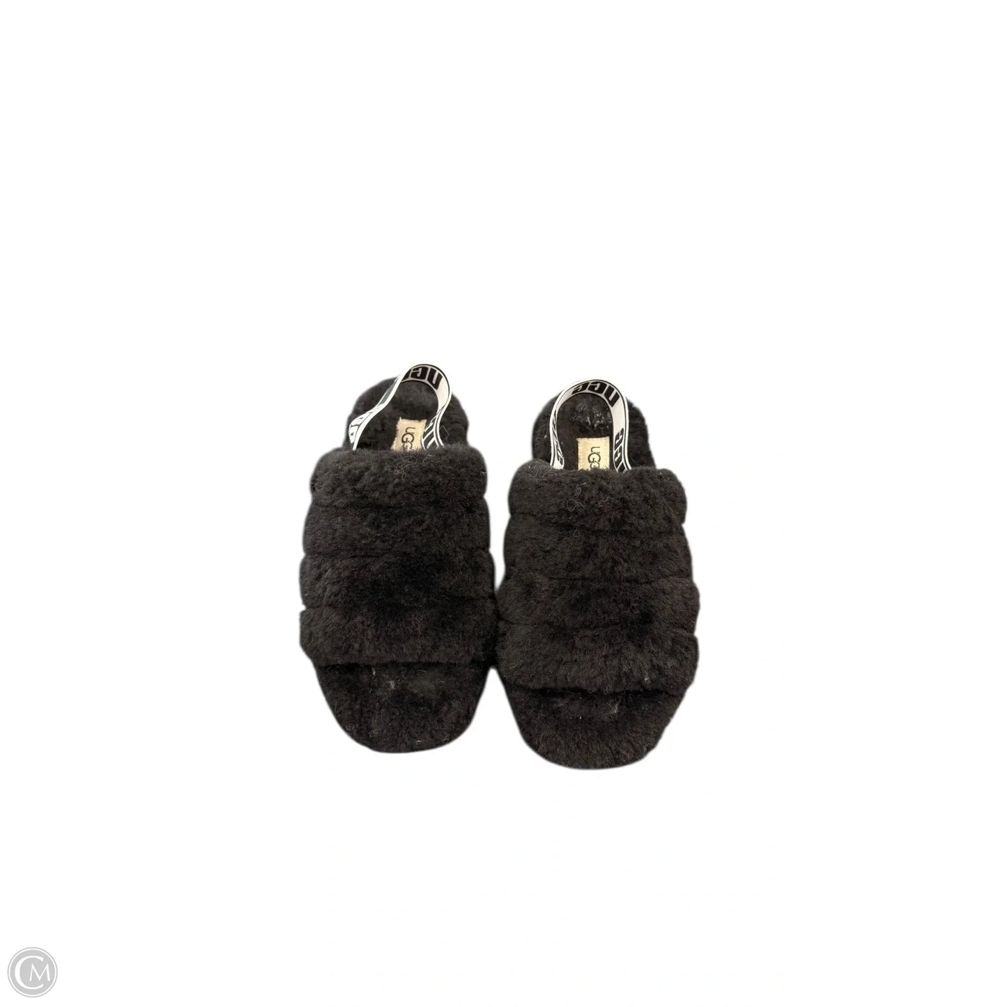 Slippers Designer By Ugg In Black, Size: 7
