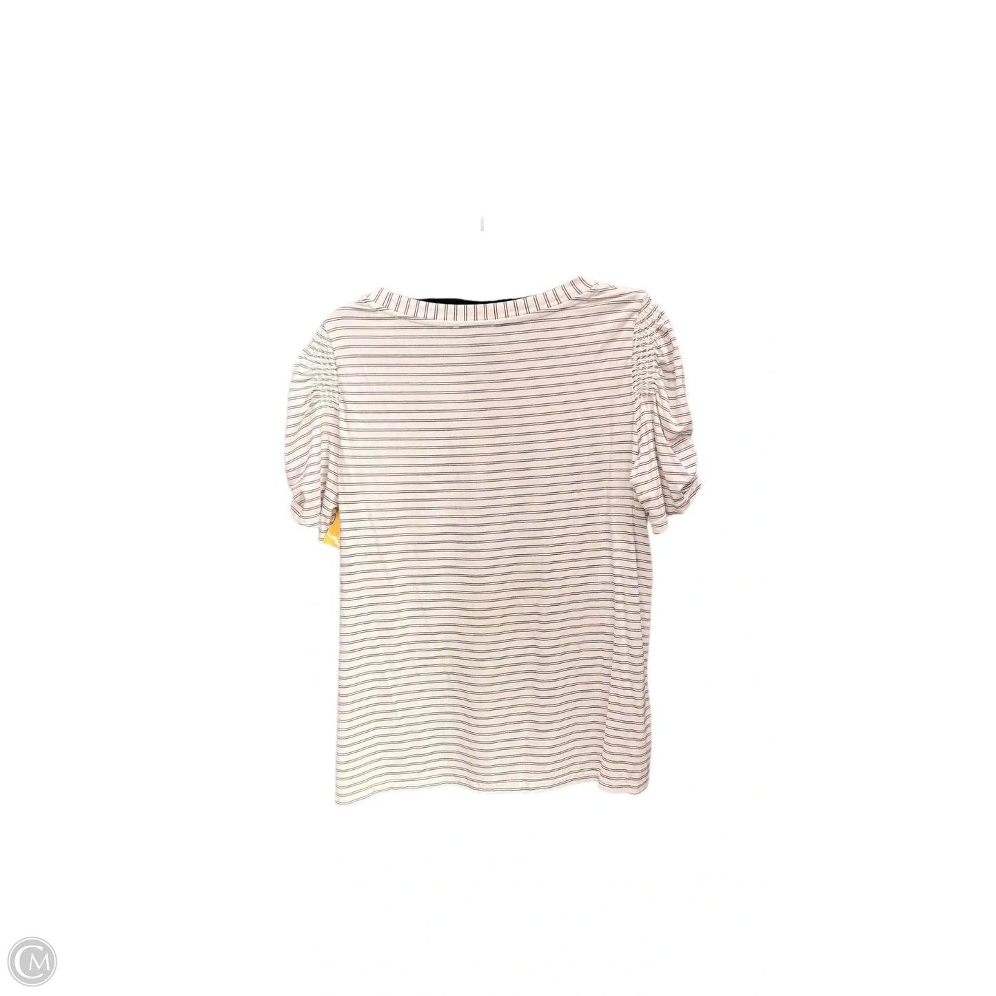 Top Short Sleeve By Modern Works In Striped Pattern, Size: S