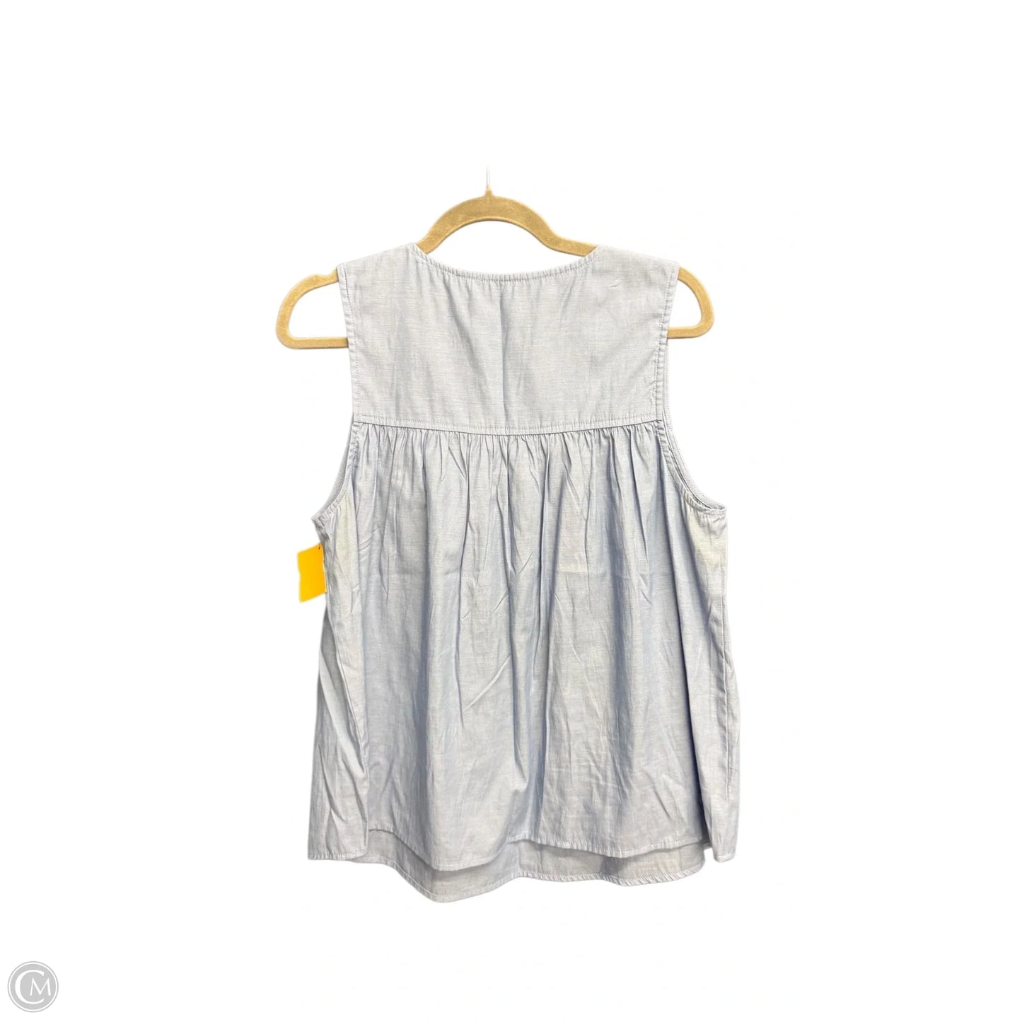 Top Sleeveless By Blue Rain In Blue & White, Size: L