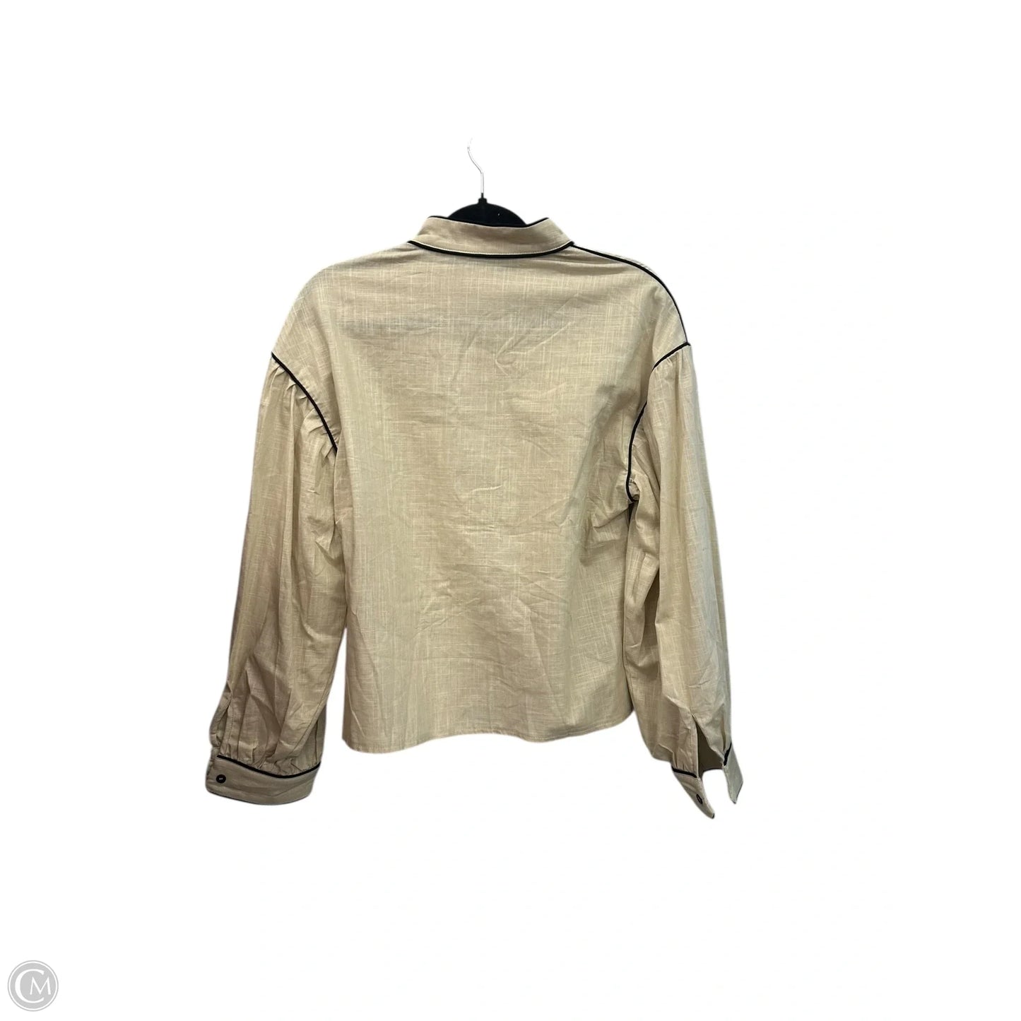 Top Long Sleeve By Clothes Mentor In Beige, Size: M