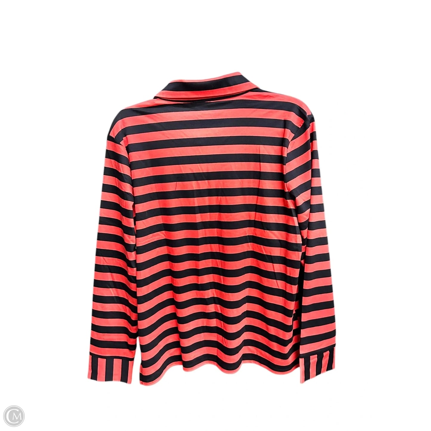 Top Long Sleeve By Talbots In Striped Pattern, Size: M