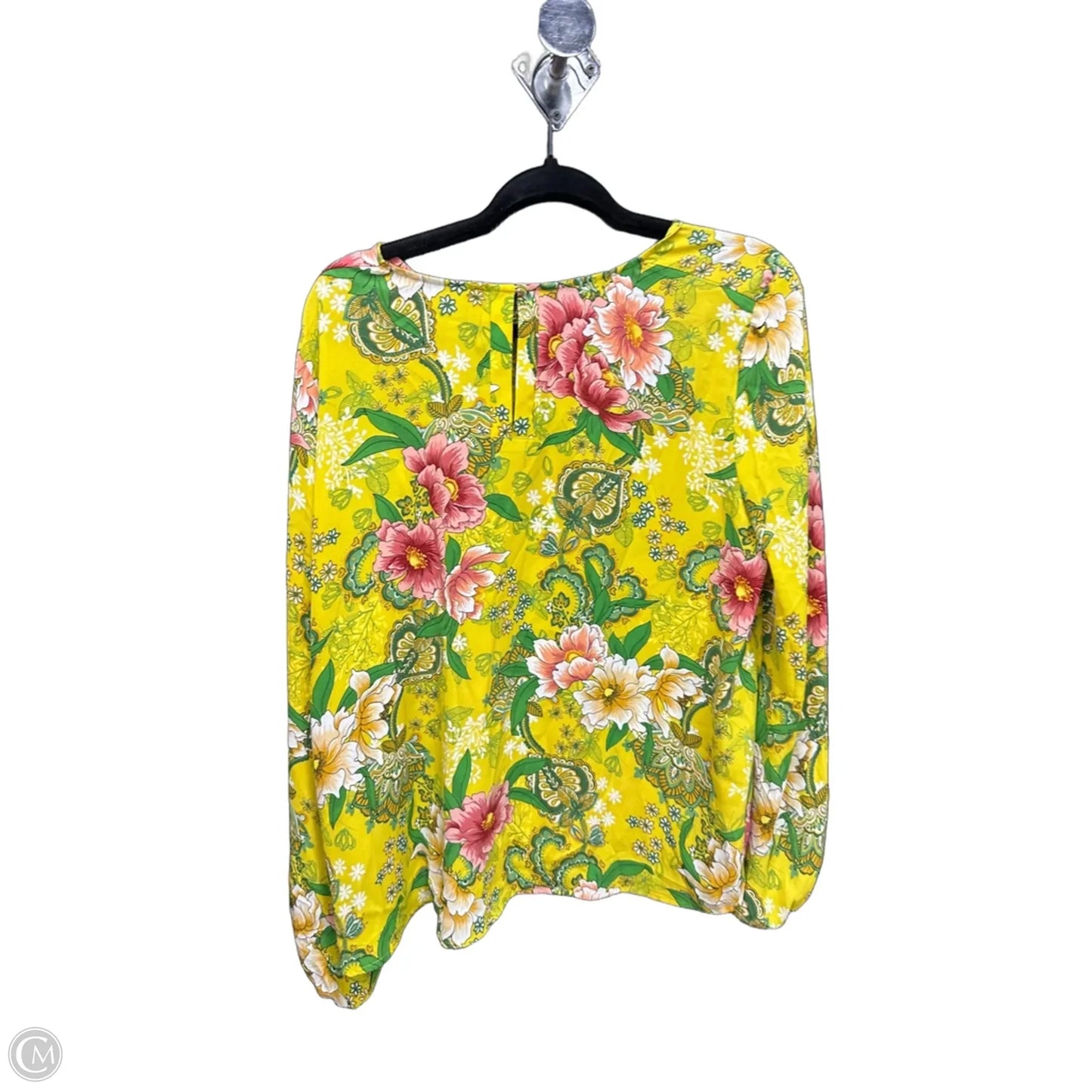 Top Long Sleeve By Loft In Floral Print, Size: L