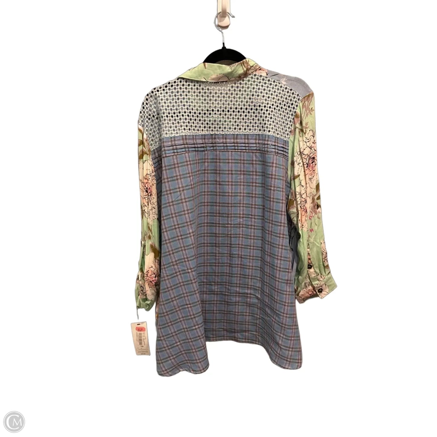 Top Long Sleeve By Calessa In Floral Print, Size: 1x