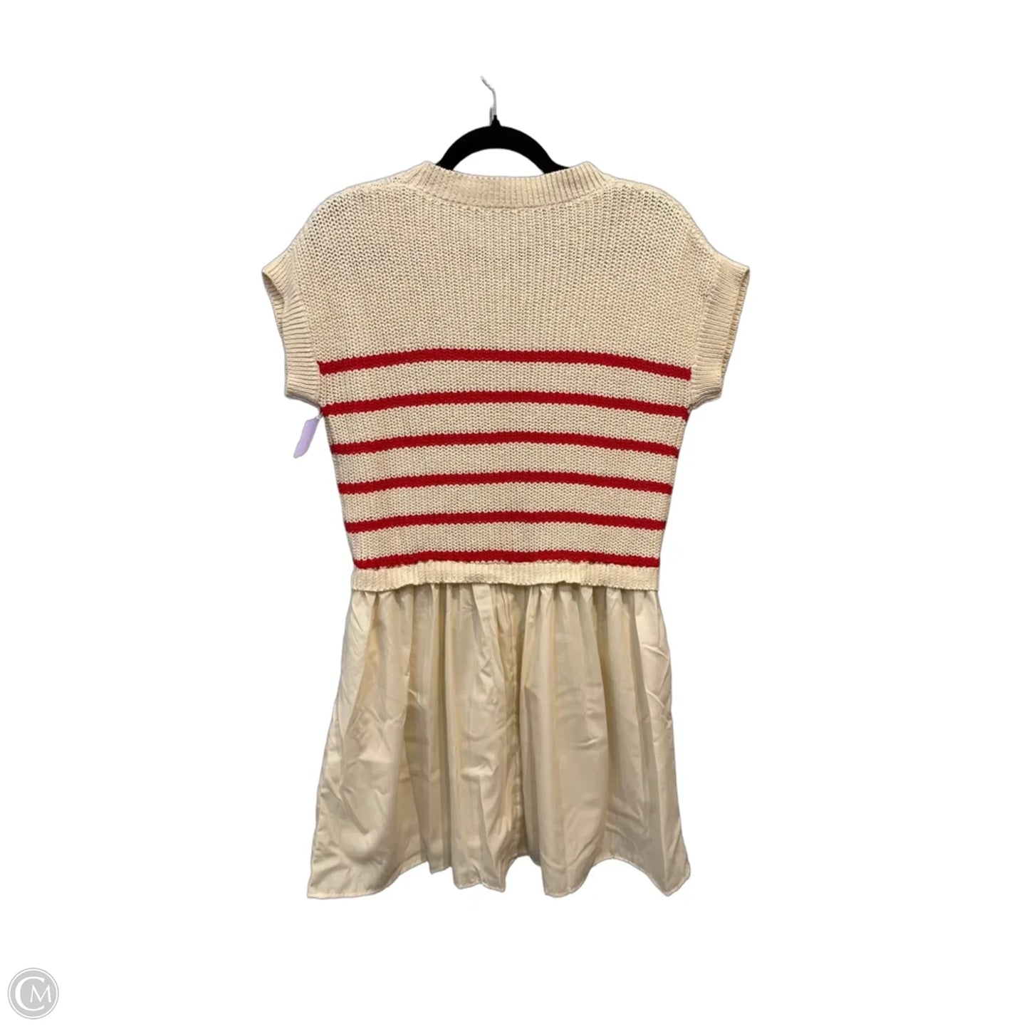 Dress Casual Short By Entro In Cream & Red, Size: S
