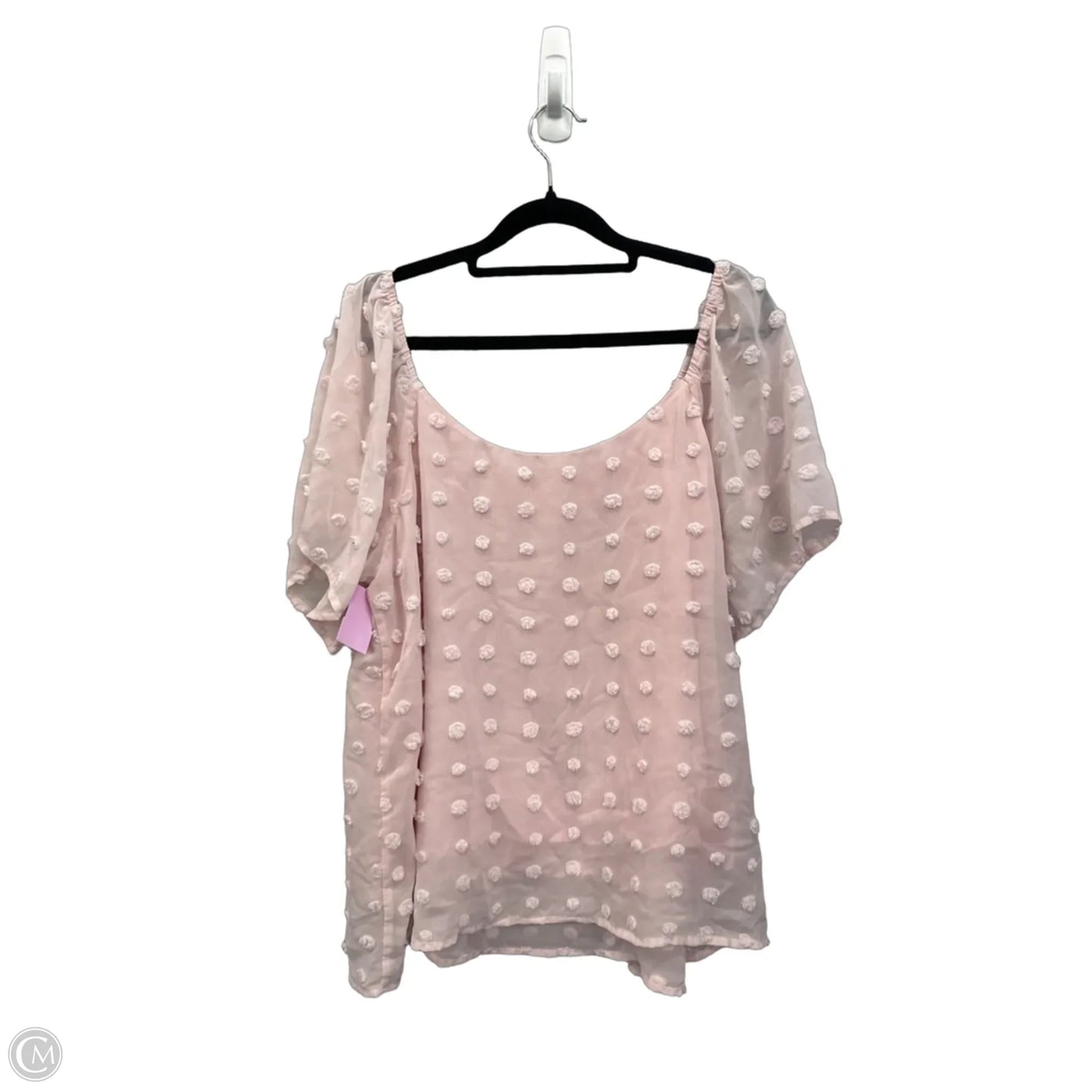 Top Short Sleeve By Mi Ami In Pink, Size: 1x