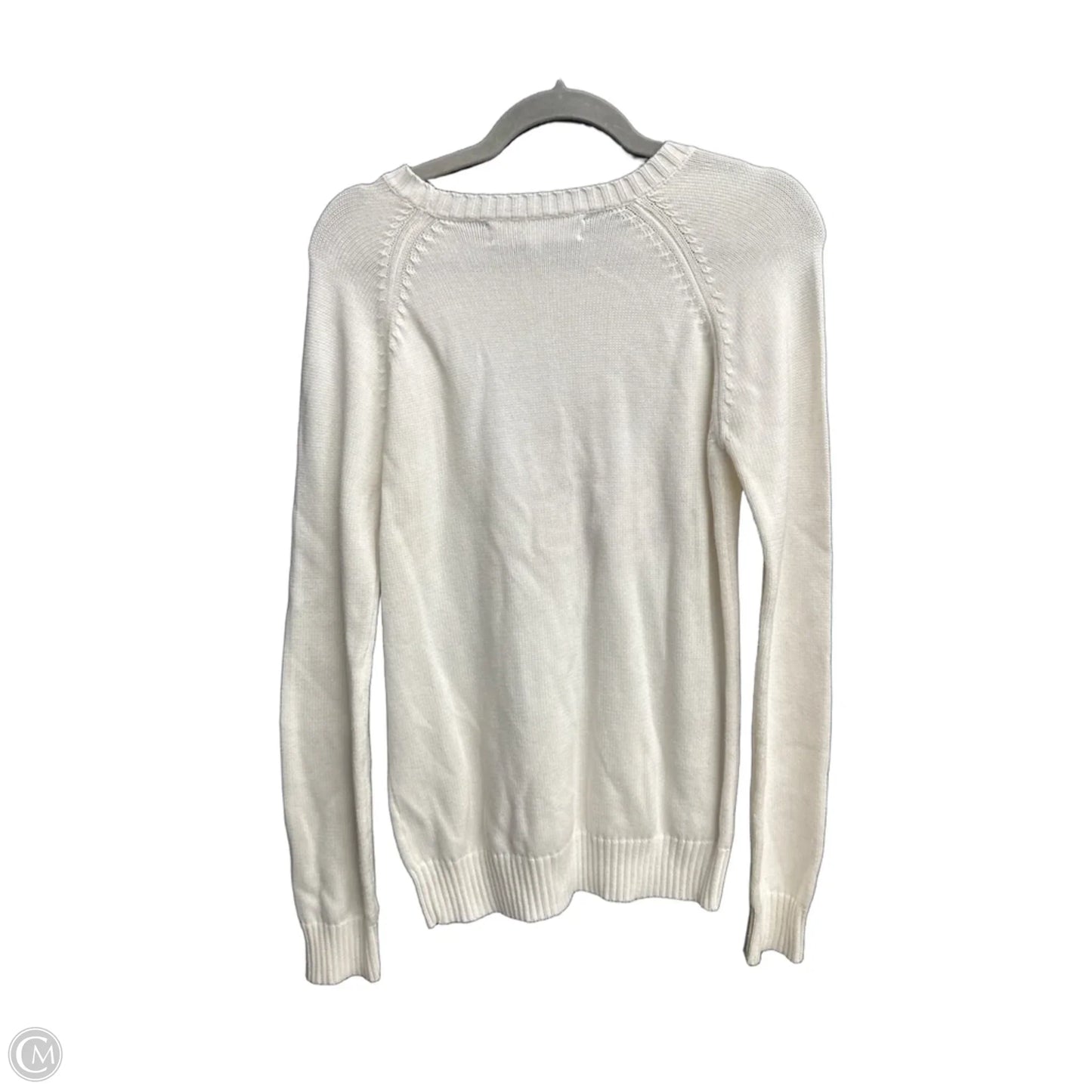 Sweater By Clothes Mentor In Cream & Red, Size: S