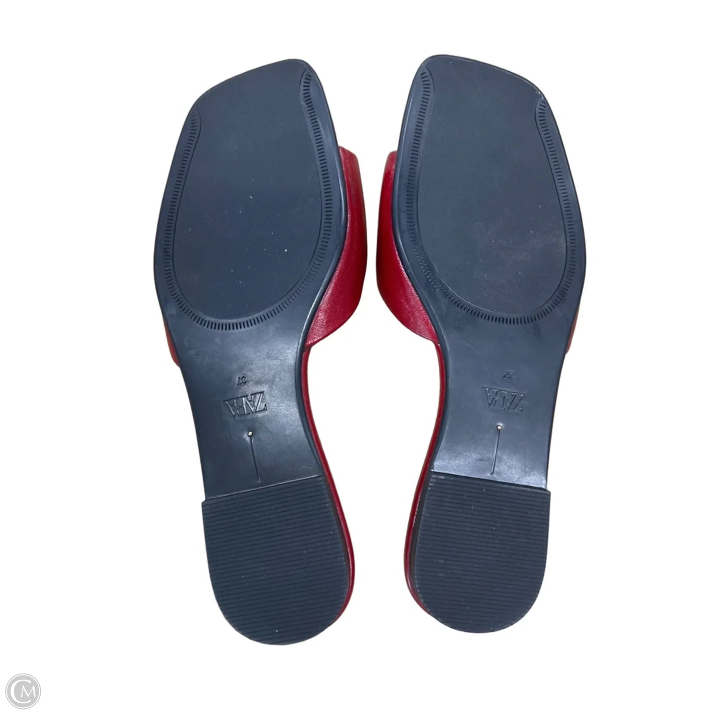 Sandals Flats By Zara In Red, Size: 6.5