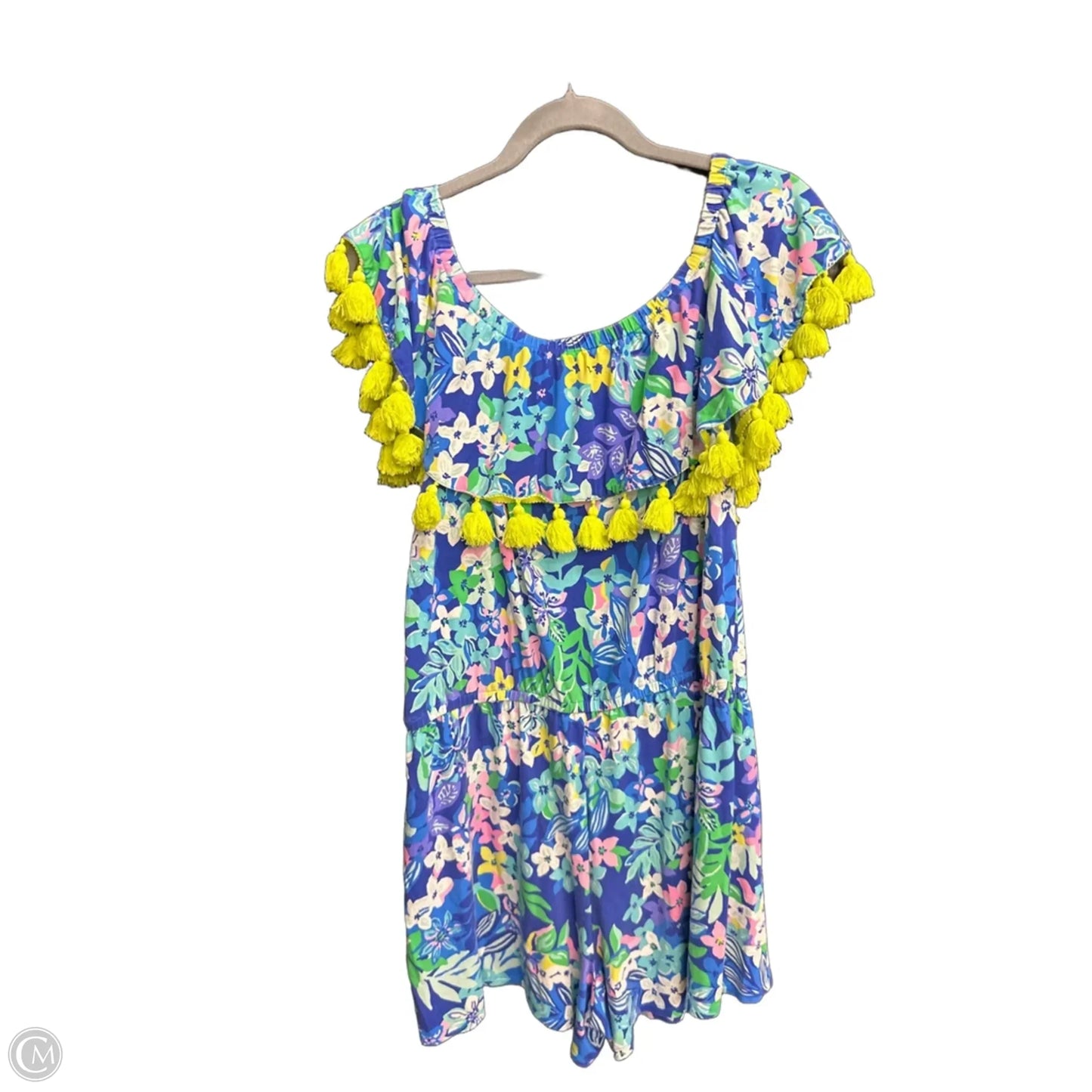 Romper Designer By Lilly Pulitzer In Floral Print, Size: L