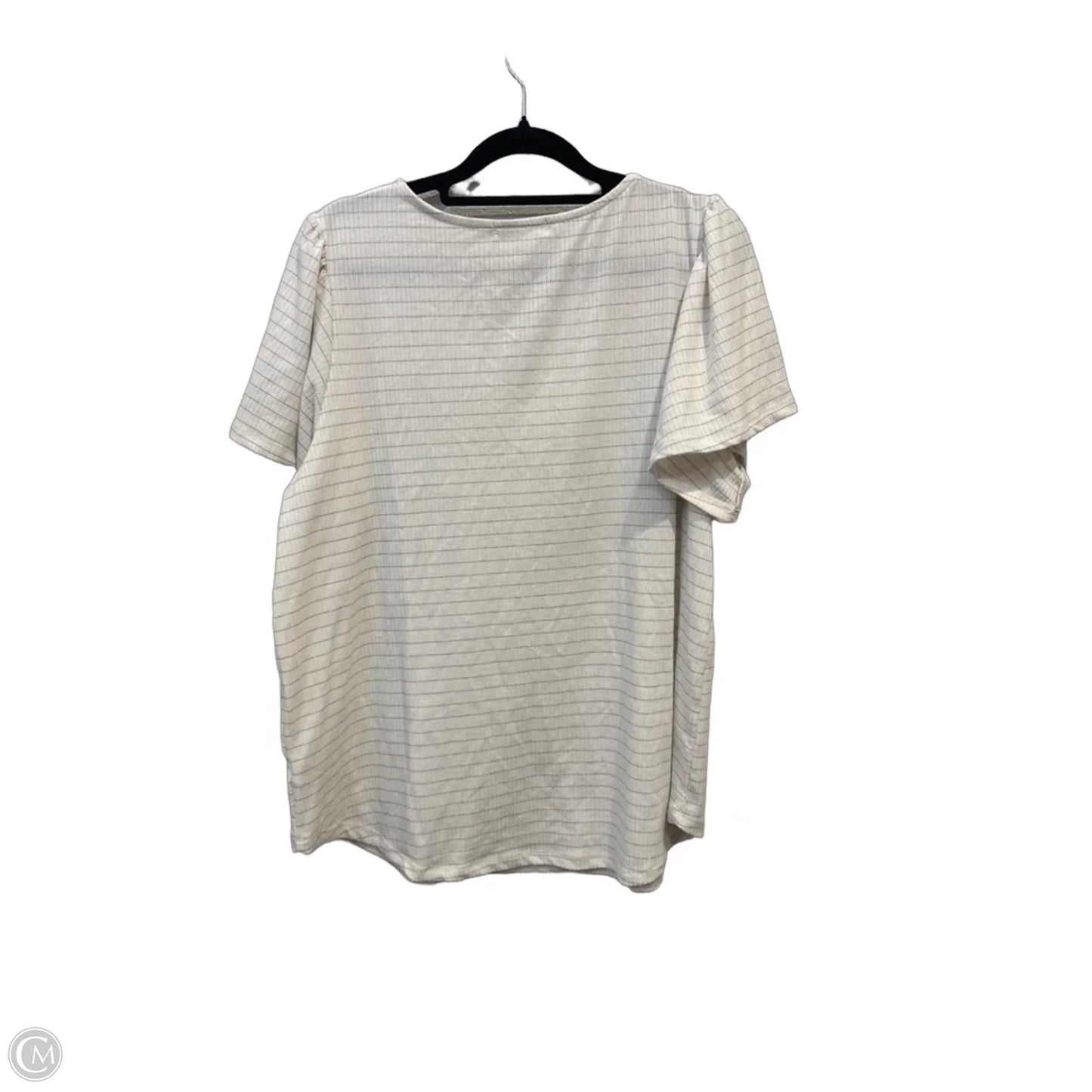 Top Short Sleeve By 89th And Madison In Striped Pattern, Size: L