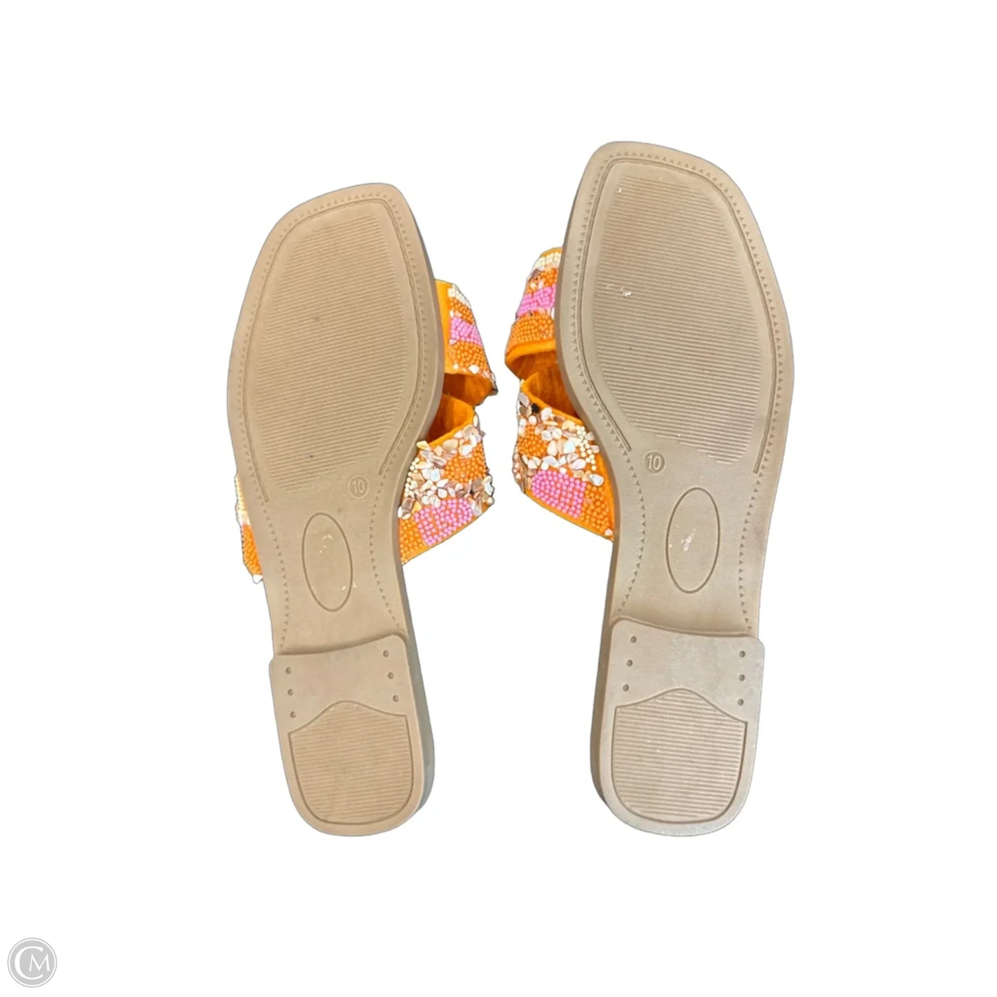 Sandals Flats By Cl By Chinese Laundry In Orange & Pink, Size: 10