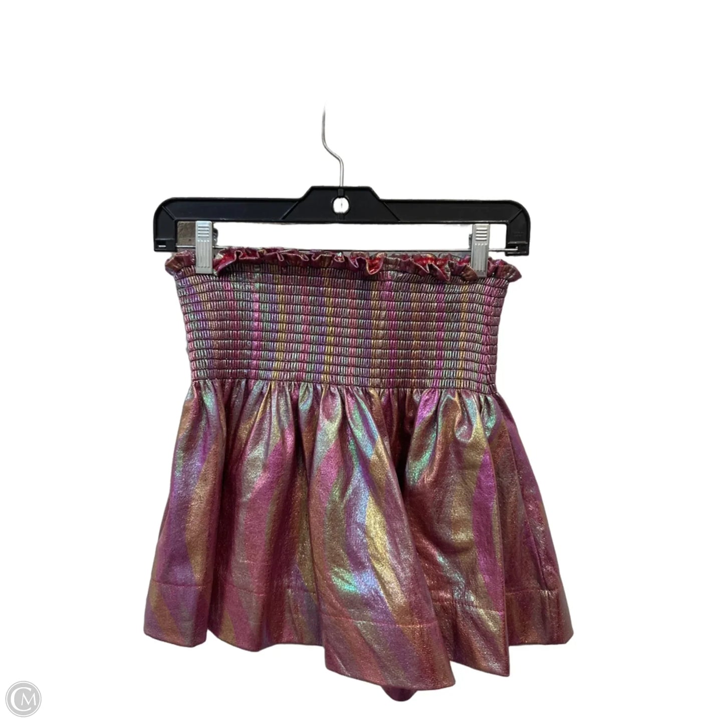 Shortalls By Clothes Mentor In Rainbow Print, Size: Xs